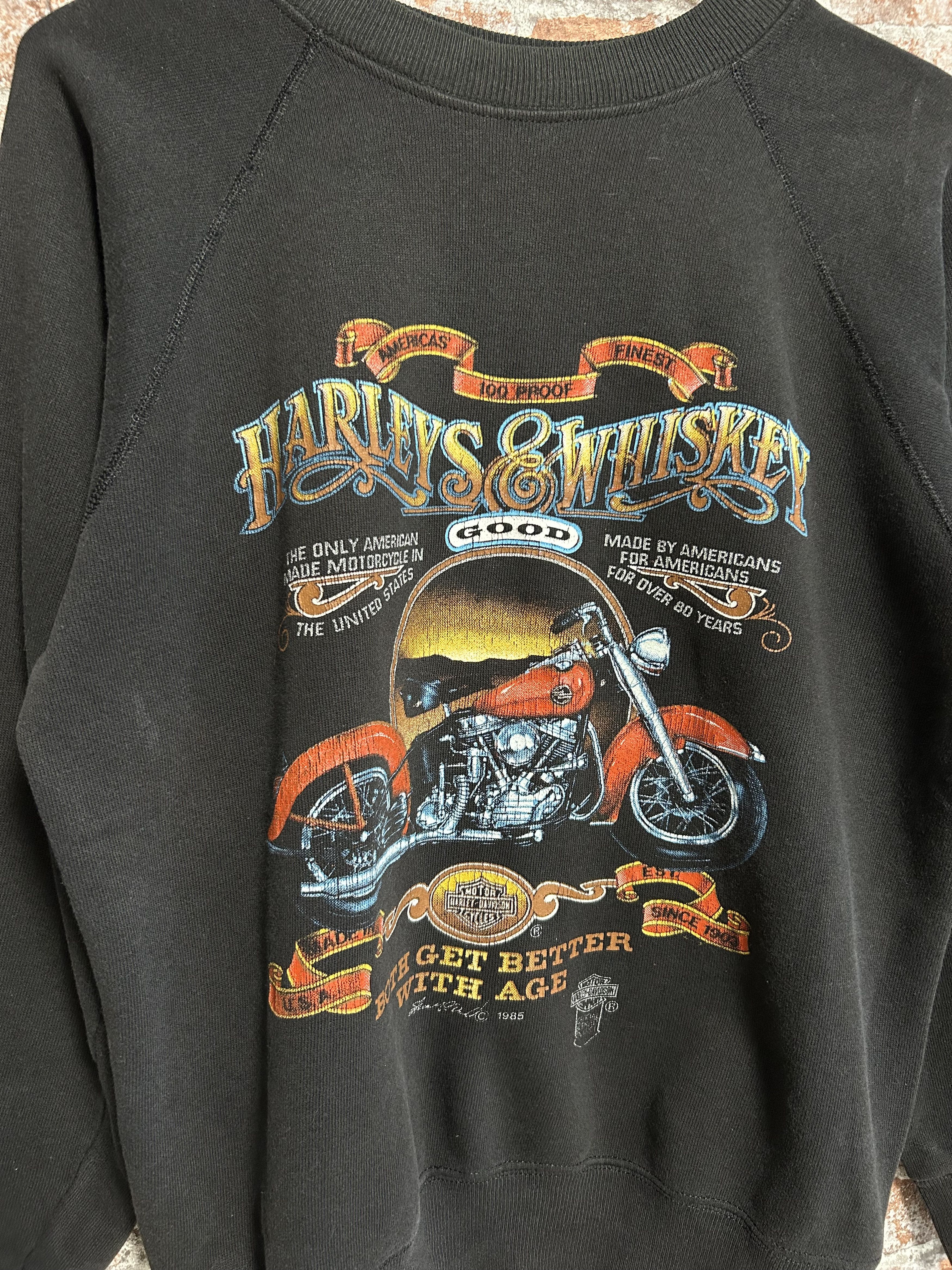 Harley Davidson Vintage 1985 Harley Davidson Biker Sweatshirt Size US M / EU 48-50 / 2 - 3 Thumbnail