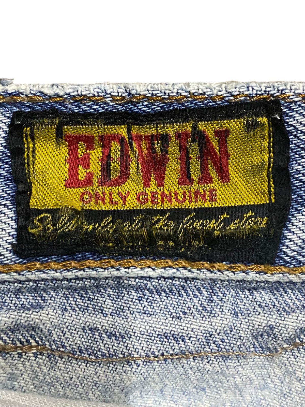 Edwin Vintage Edwin Light Wash Distressed Straight Fits Jeans Size US 30 / EU 46 - 10 Thumbnail