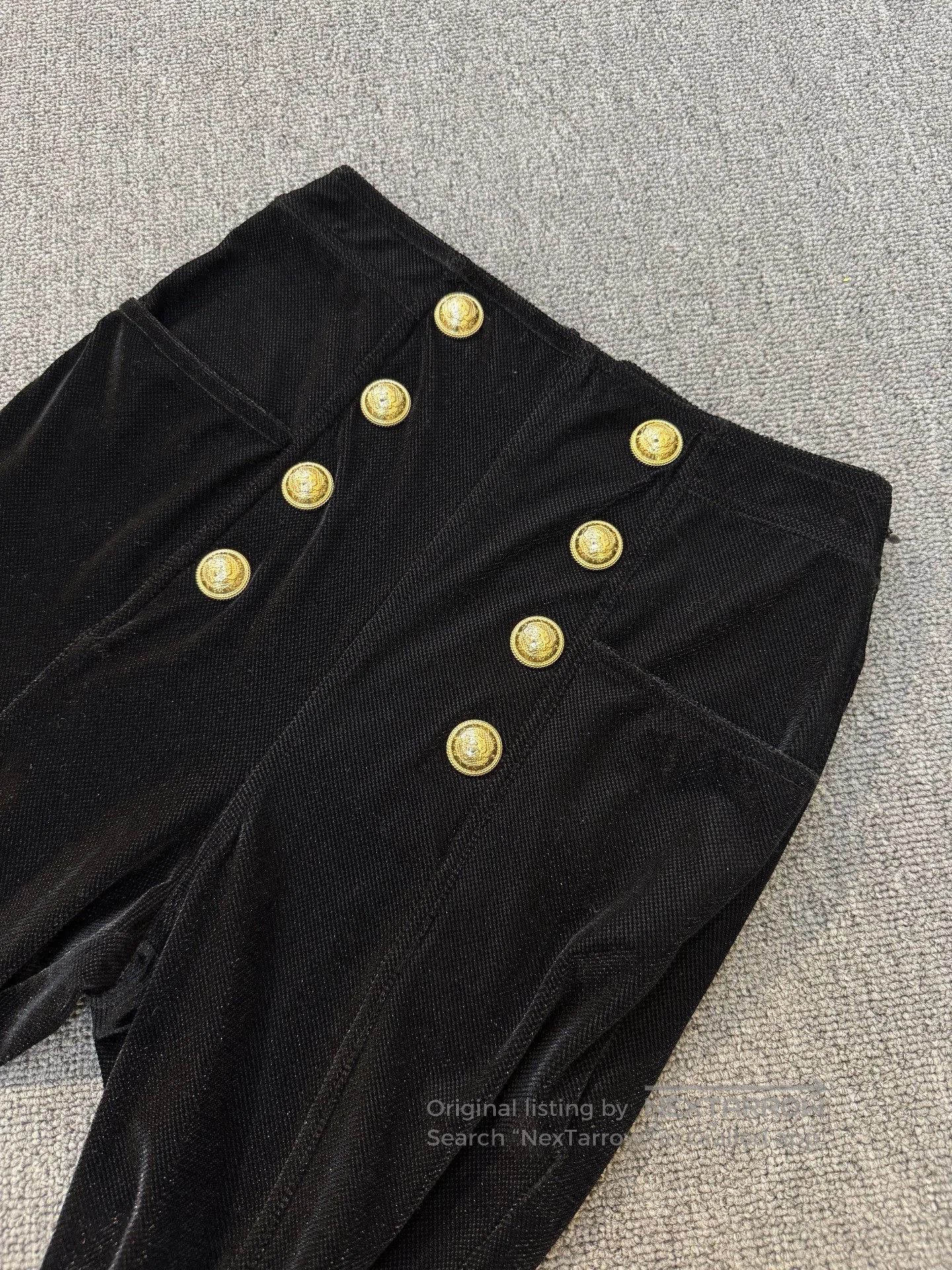 Balmain BALMAIN Women's Velvet Trousers. Size 35" - 3 Thumbnail