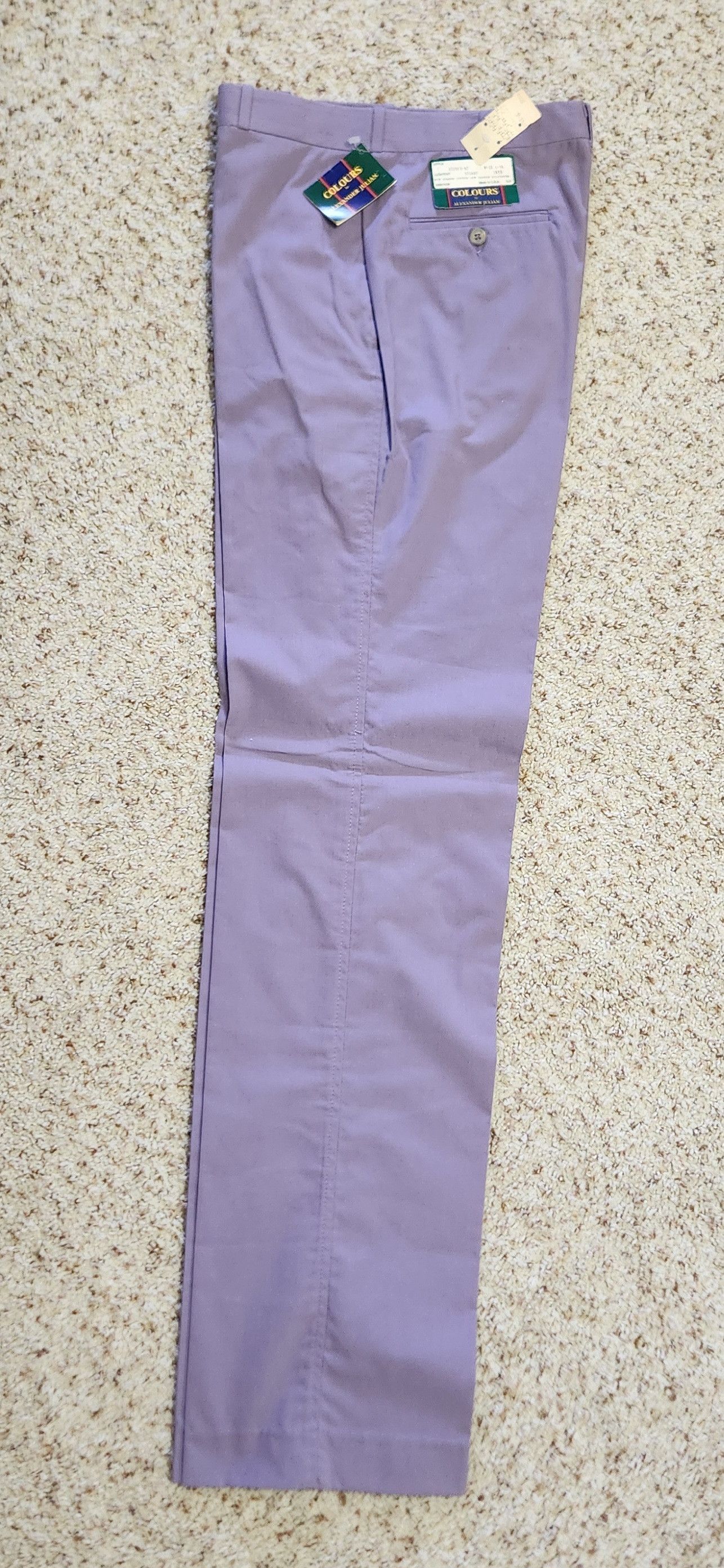 Alexander Julian men's lilac pants 31 vintage 1980s NOS Alexander Julian Size US 31 - 7 Thumbnail