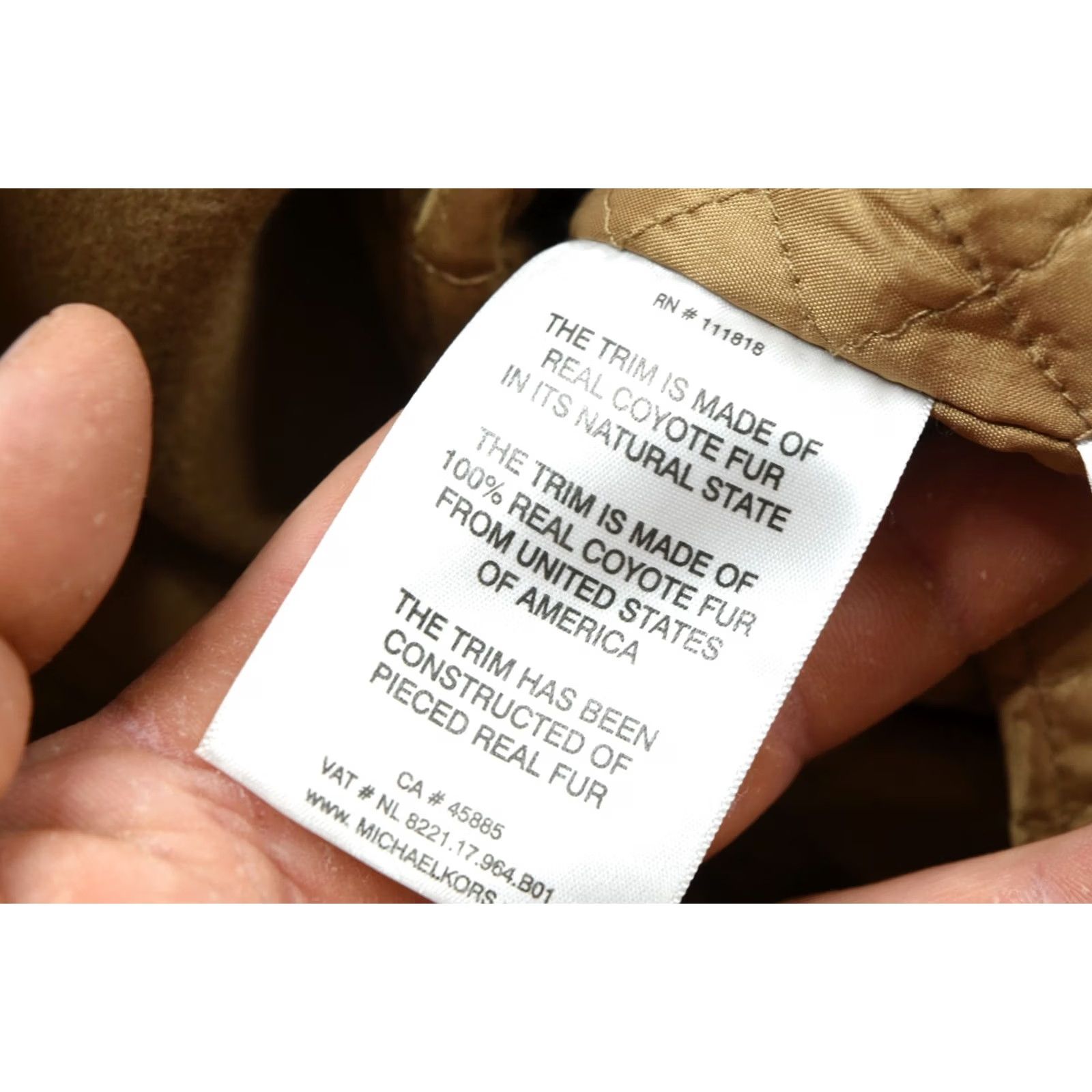 Michael Kors MIchael Kors Jacket Womens Small Camel Beige Wool Blend Fur Trim Zip-Up Clasp Size S / US 4 / IT 40 - 7 Thumbnail