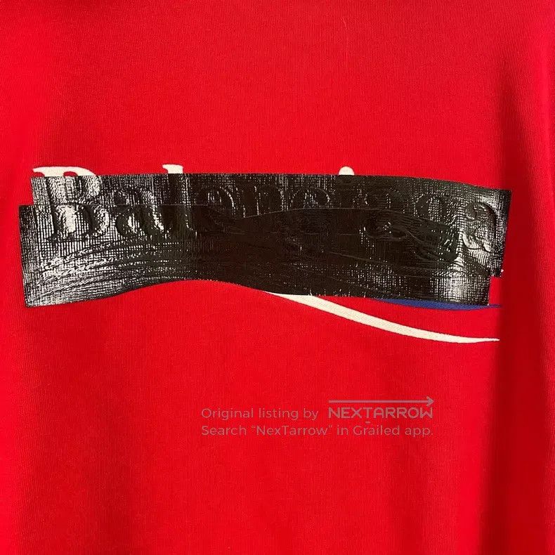 Balenciaga Balenciaga Coca-Cola black vinyl covered red hoodie Size US M / EU 48-50 / 2 - 6 Thumbnail