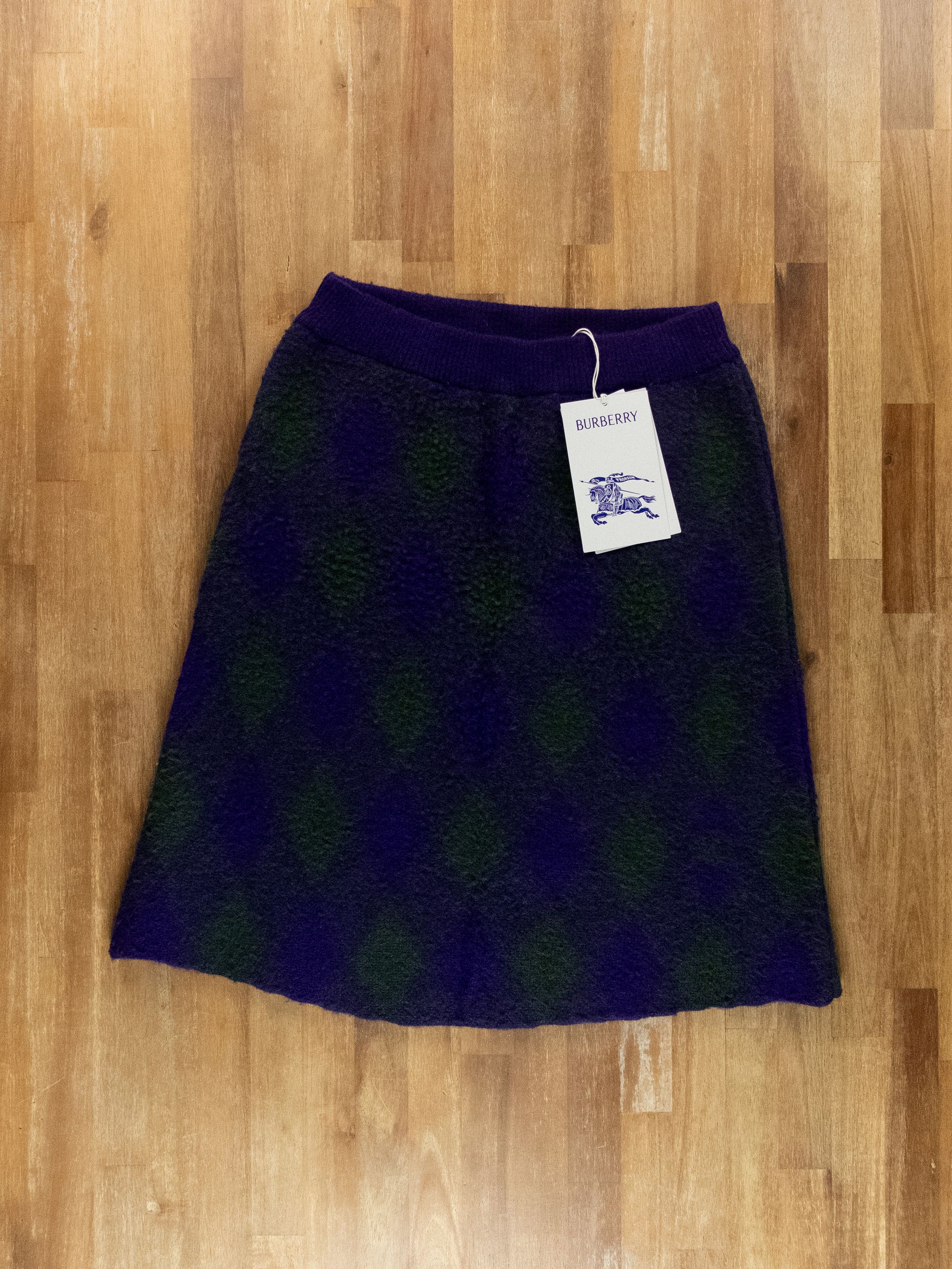 Burberry BURBERRY green purple argyle knit wool skirt Daniel Lee Size 30" / US 8 / IT 44 - 5 Thumbnail