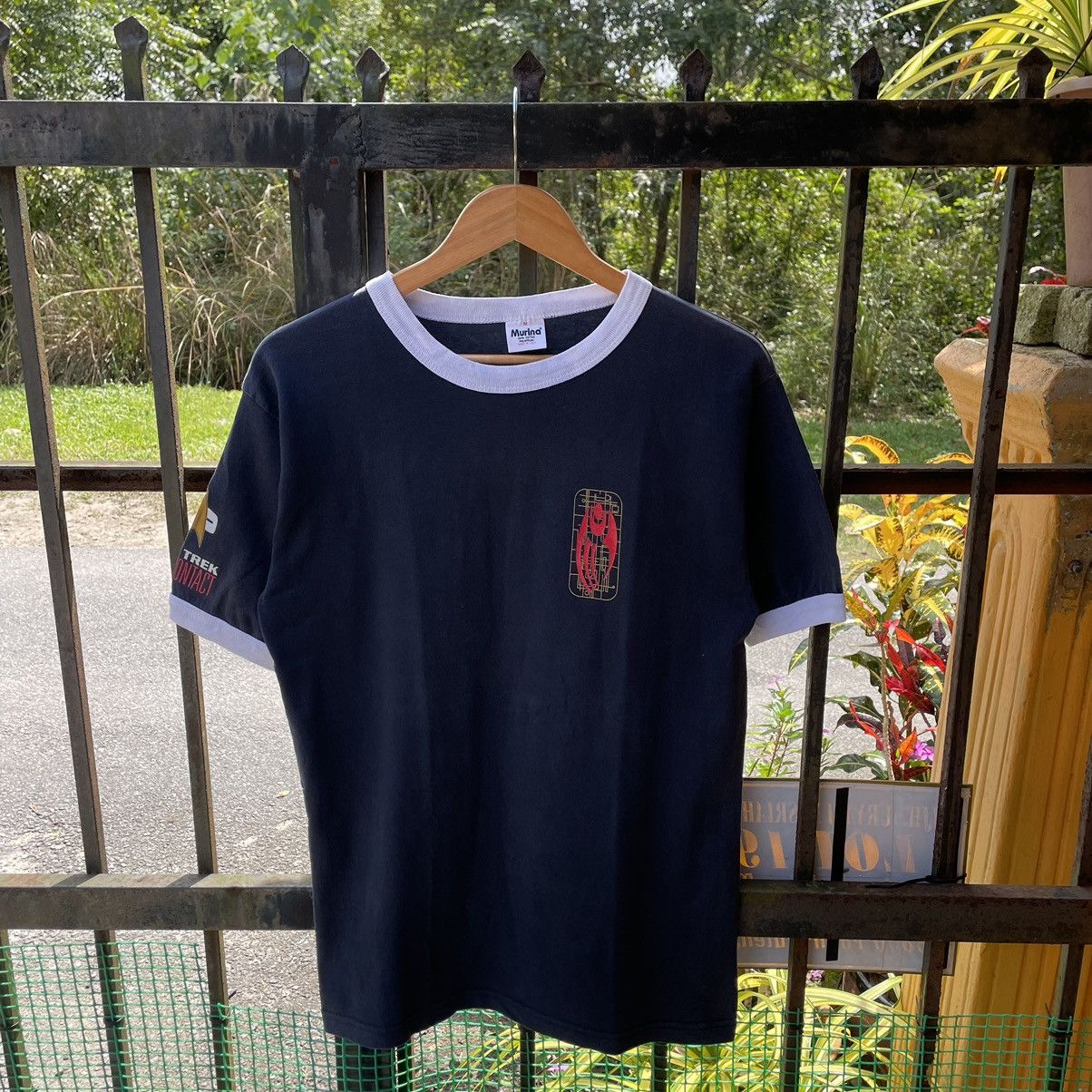 Vintage 🔥Vintage Star Trek Lost Contact Promo Movie Ringer Tee Size US M / EU 48-50 / 2 - 1 Thumbnail