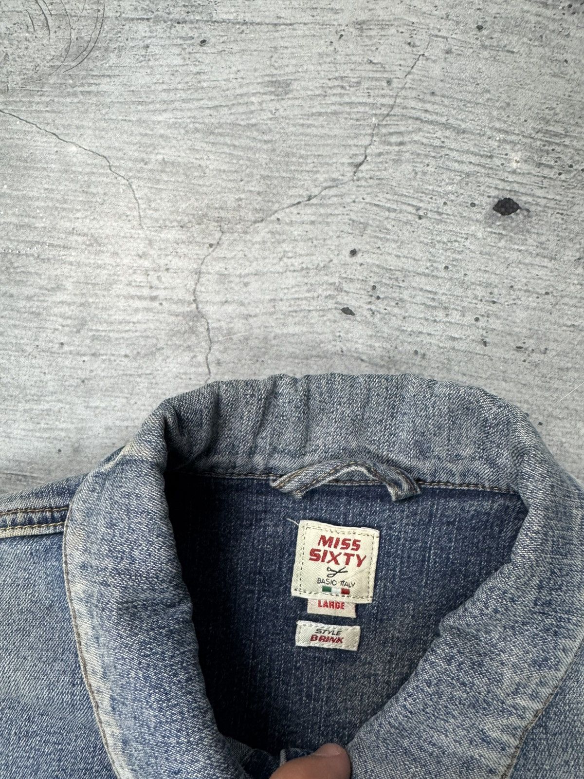 Miss Sixty Vintage Y2K Miss Sixty Denim Biker Jacket Washed Avantgarde Size L / US 10 / IT 46 - 6 Thumbnail