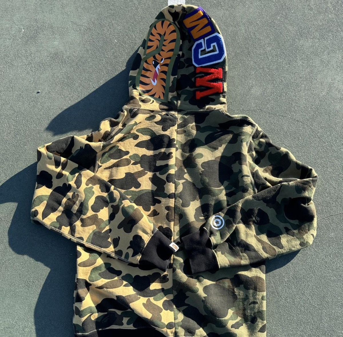 Bape A Bathing Ape Half Camo Full Zip Hoodie Size US XL / EU 56 / 4 - 7 Thumbnail