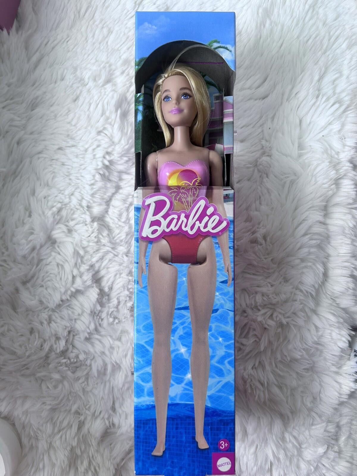 Designer Barbie Beach Doll with Pink Graphic One-Piece Swimsuit Size ONE SIZE - 9 Thumbnail