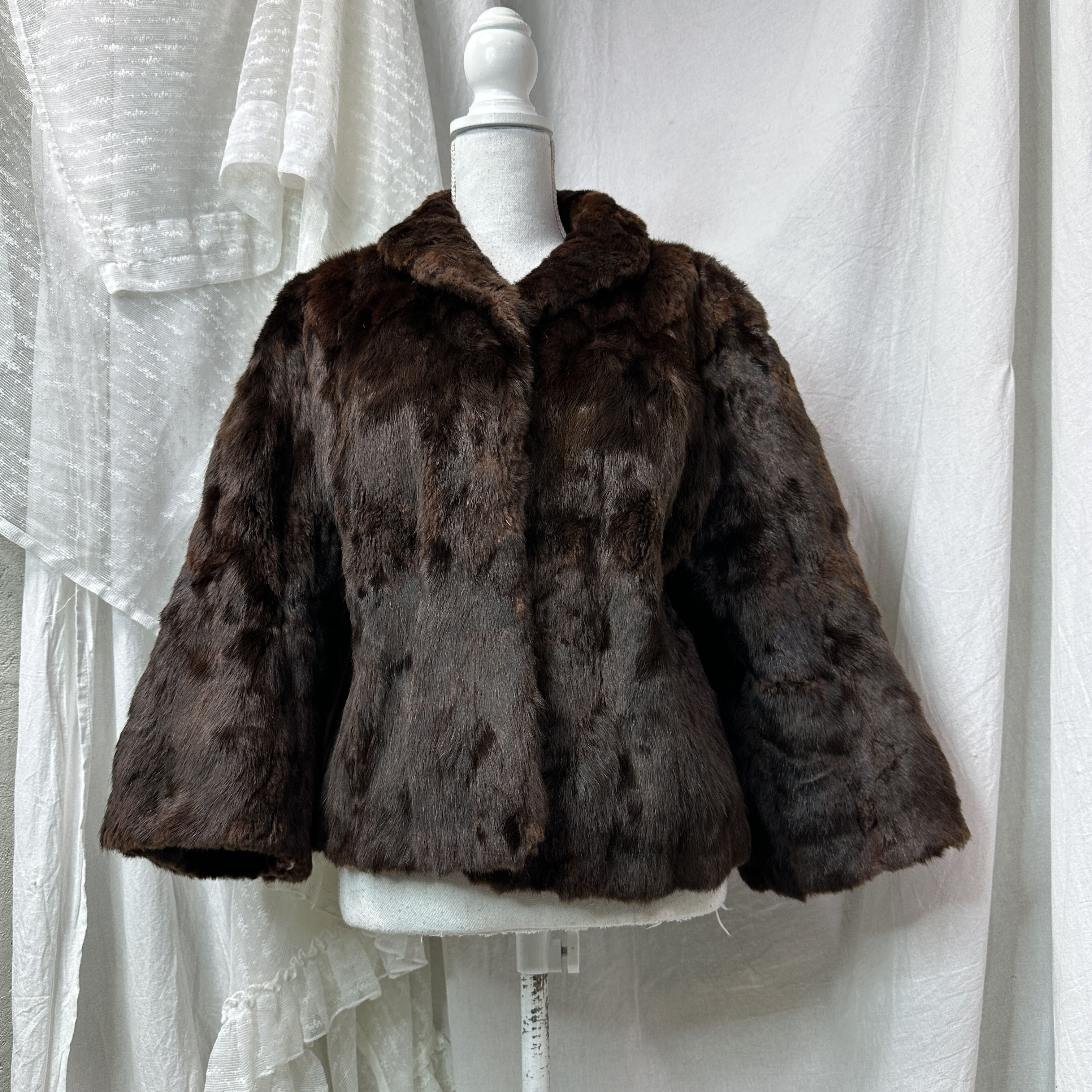 Vintage Vintage Old Money Flared Sleeves Rabbit Fur 90s Size M / US 6-8 / IT 42-44 - 9 Thumbnail