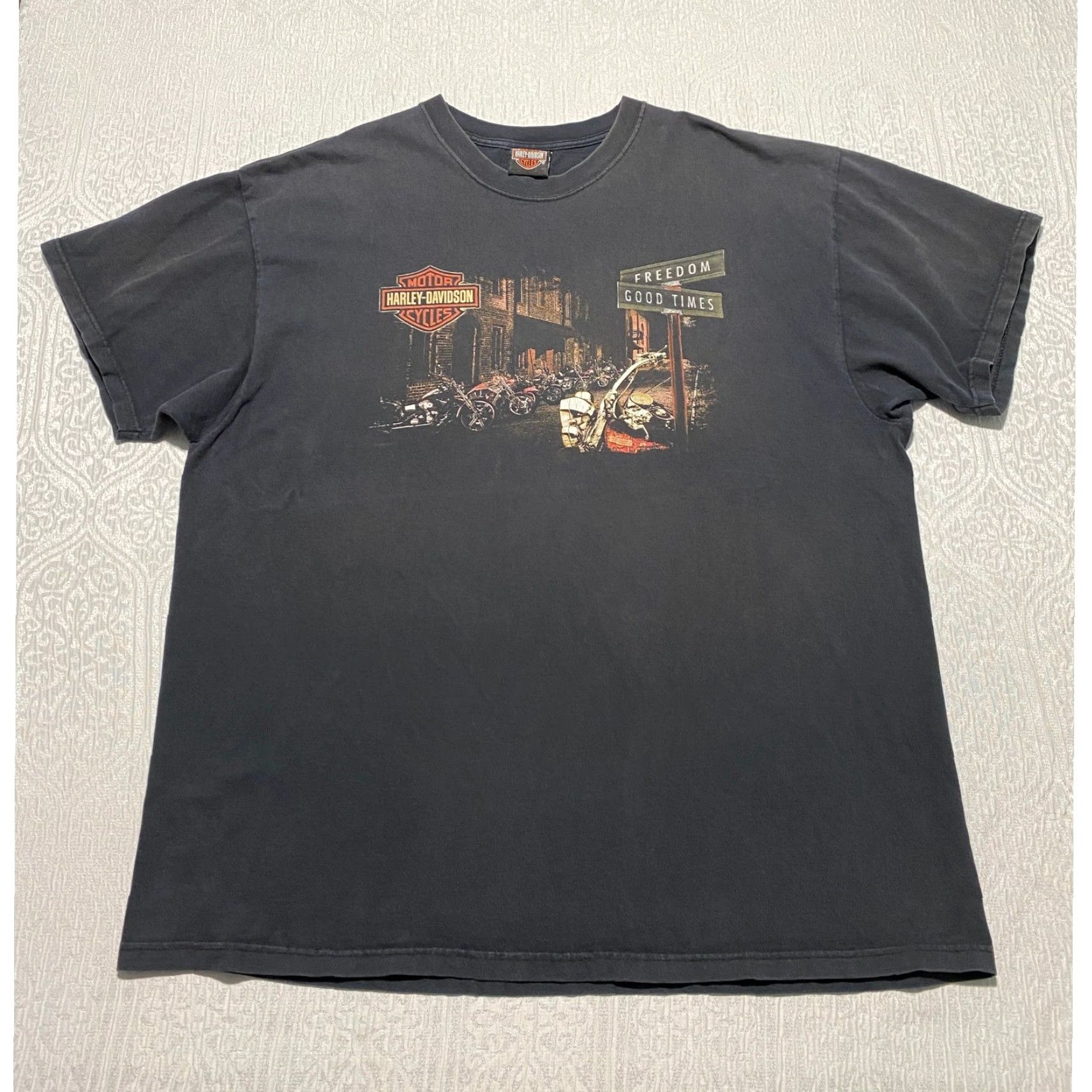Harley Davidson Harley-Davidson T Shirt Mens XL Black Lighthouse Long Island Freedom Good Times Size US XL / EU 56 / 4 - 3 Thumbnail