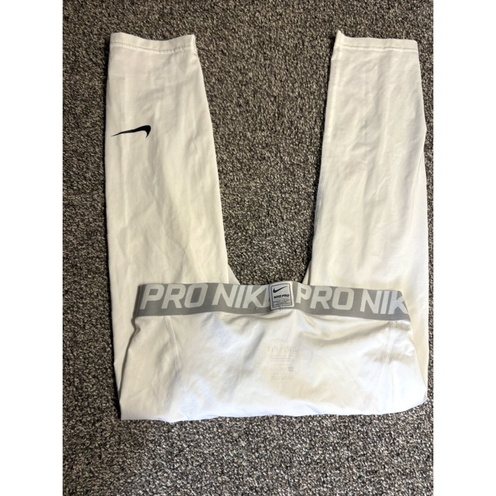 Nike Nike Pro Combat Compression Pants Mens Large White Capri Size US 33 - 2 Thumbnail