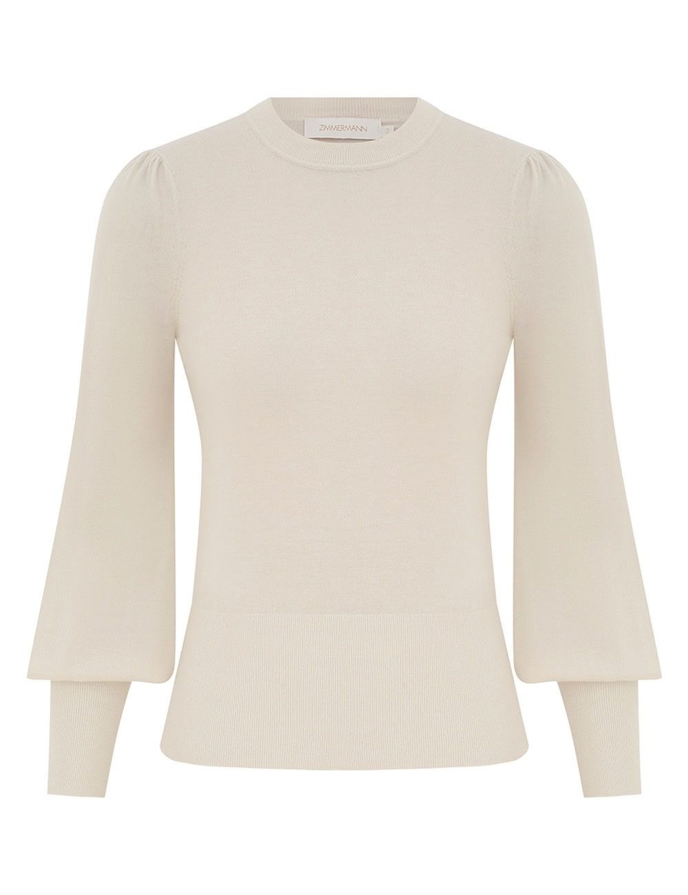 Zimmermann oc11z1025 Blouson Cashmere Sweater in Beige Size M / US 6-8 / IT 42-44 - 1 Thumbnail