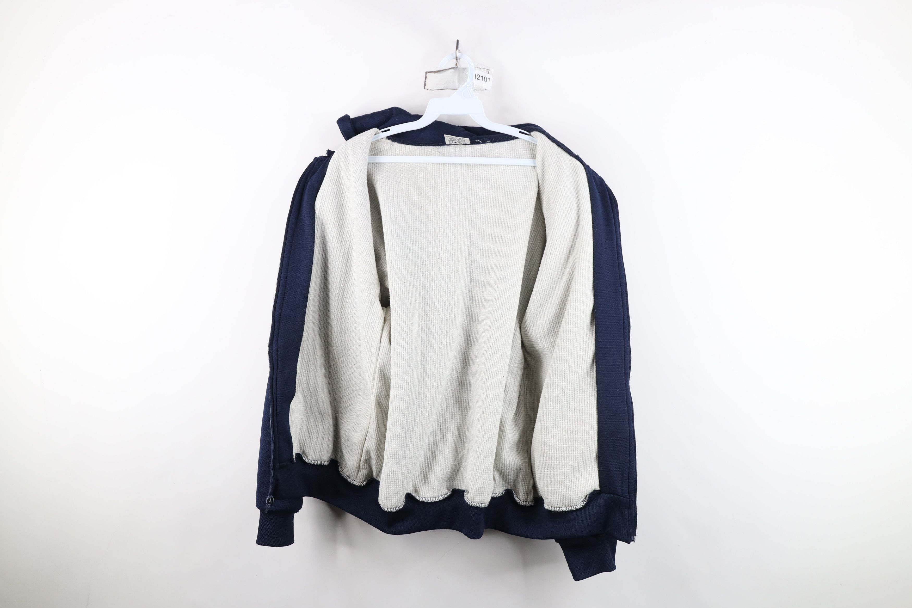 Vintage Vintage 90s Streetwear Thermal Waffle Knit Lined Zip Hoodie Size US M / EU 48-50 / 2 - 10 Thumbnail
