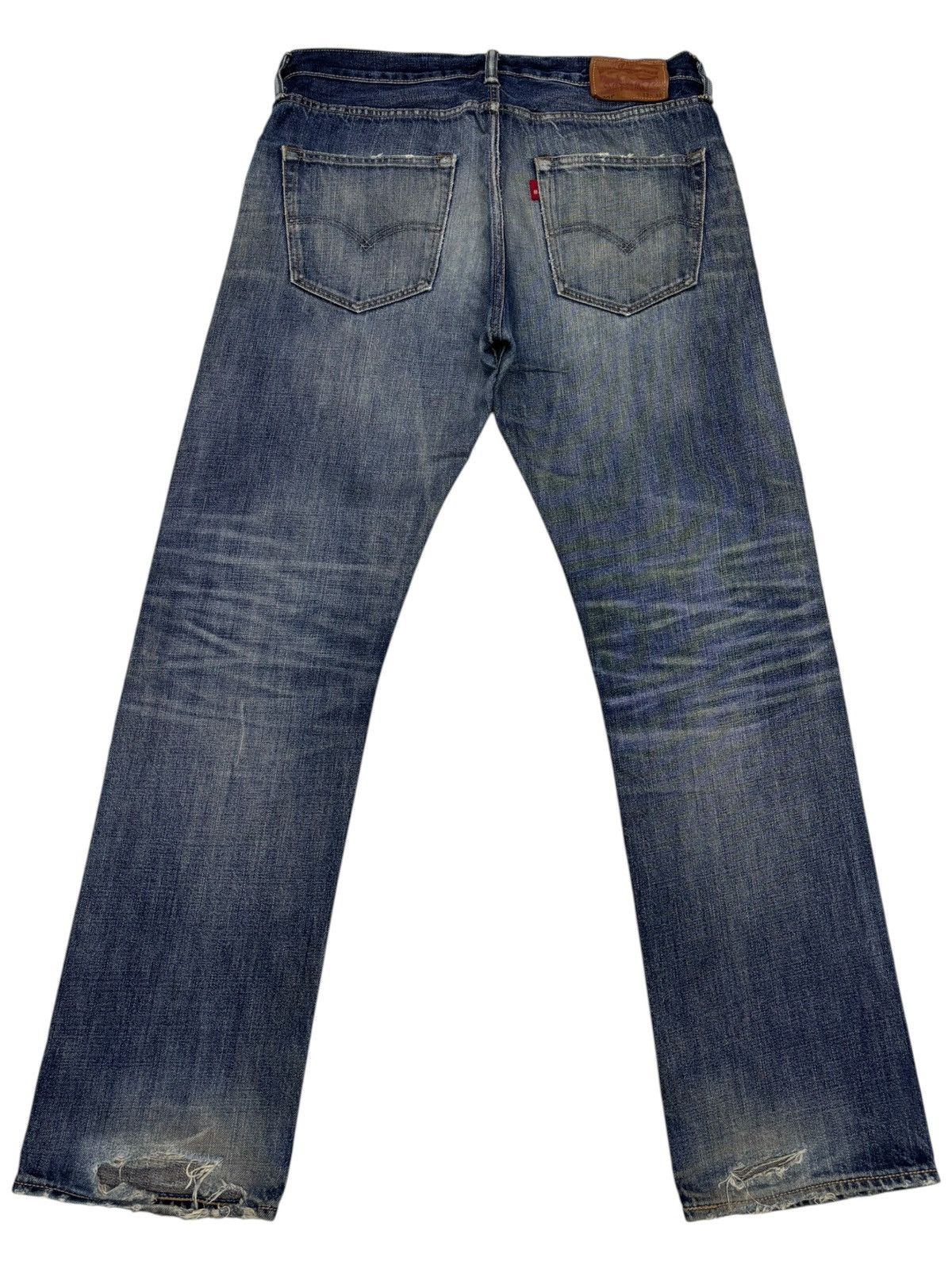 Levi's Levis 501 Y2K DISTRESSED DENIM JEANS Size US 34 / EU 50 - 8 Thumbnail