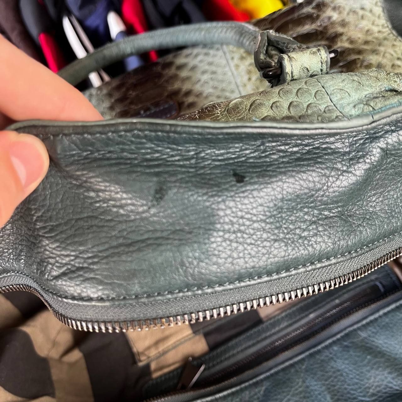 LIEBESKIND BERLIN Liebeskind Berlin Green Python Print Leather Bag Size ONE SIZE - 15 Thumbnail