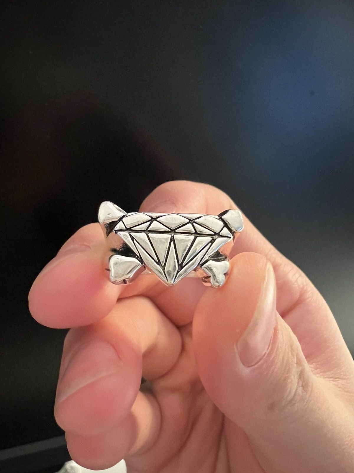image of Undercover Davf 2001Aw Ring in Silver, Men's