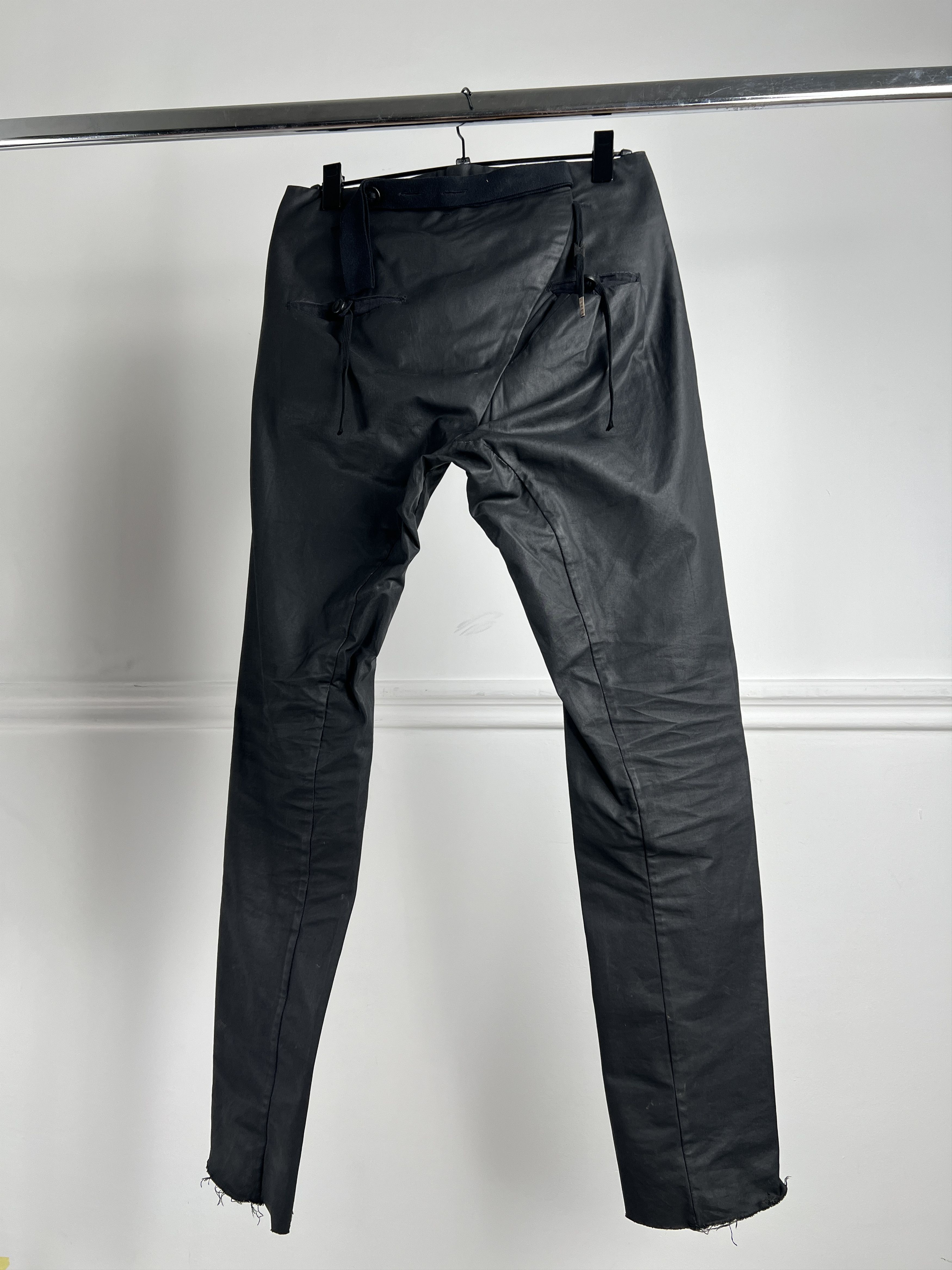 Waxed black Boris Bidjan Saberi pants