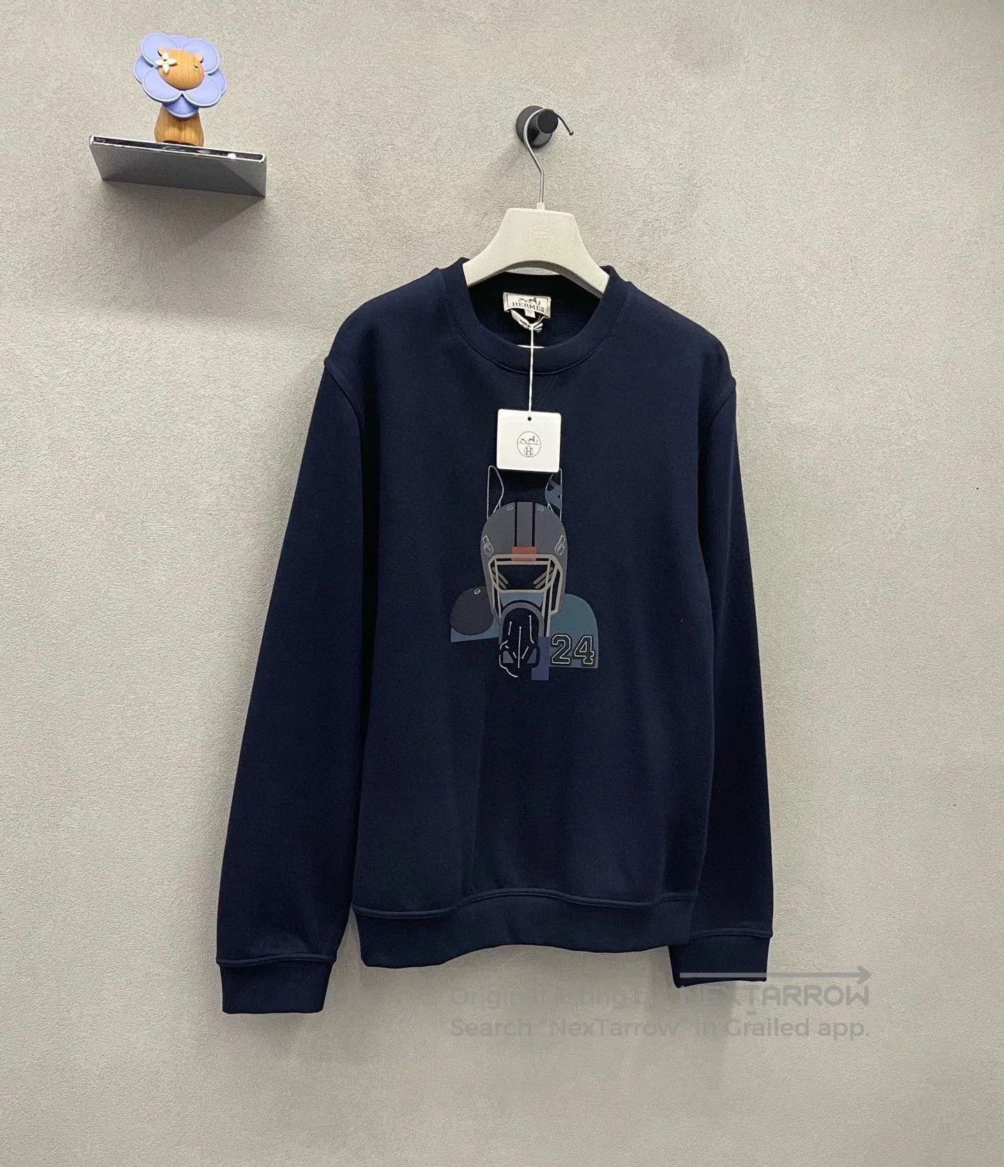 Hermes Hermes Navy Animal Print Sweatshirt. Size US L / EU 52-54 / 3 - 3 Thumbnail