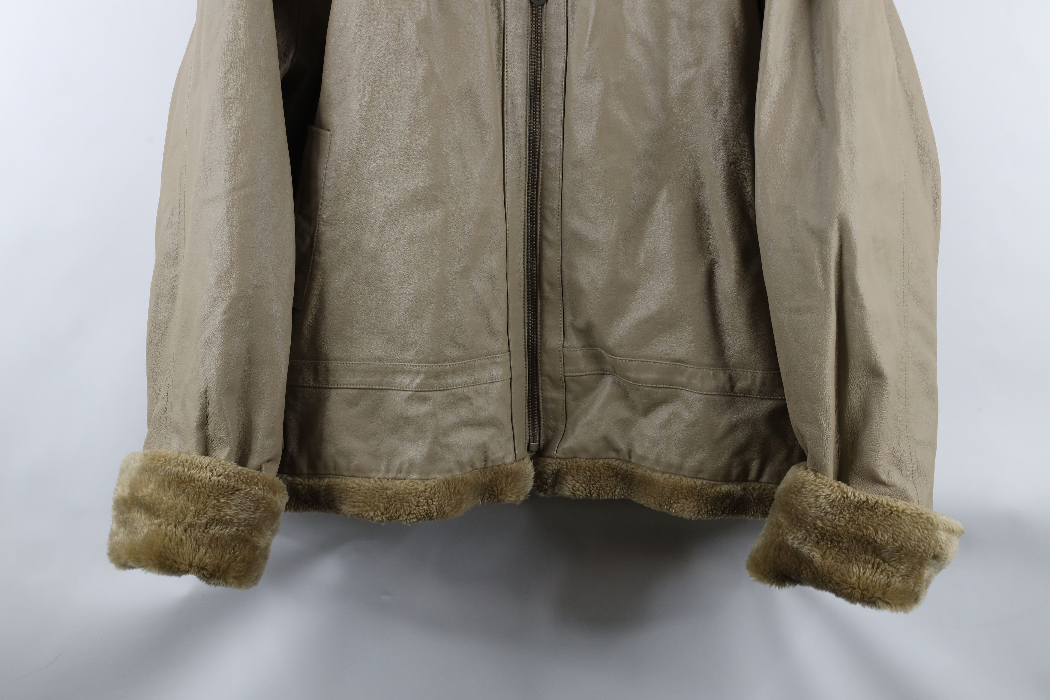 Vintage Vintage 90s Streetwear Leather B-3 Bomber Flight Jacket Size US XXL / EU 58 / 5 - 3 Thumbnail