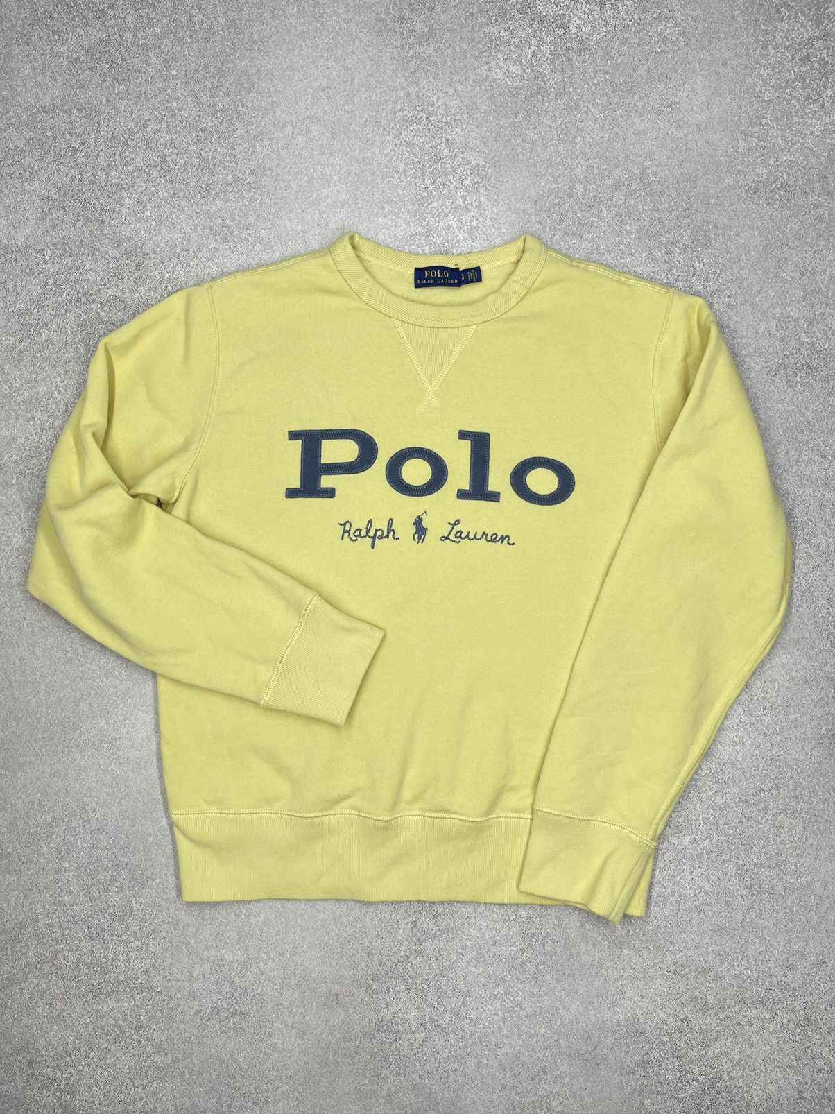 Polo Ralph Lauren Women Polo Ralph Lauren Sweatshirt Yellow Big Logo Y2K Rugby Size S / US 4 / IT 40 - 2 Thumbnail