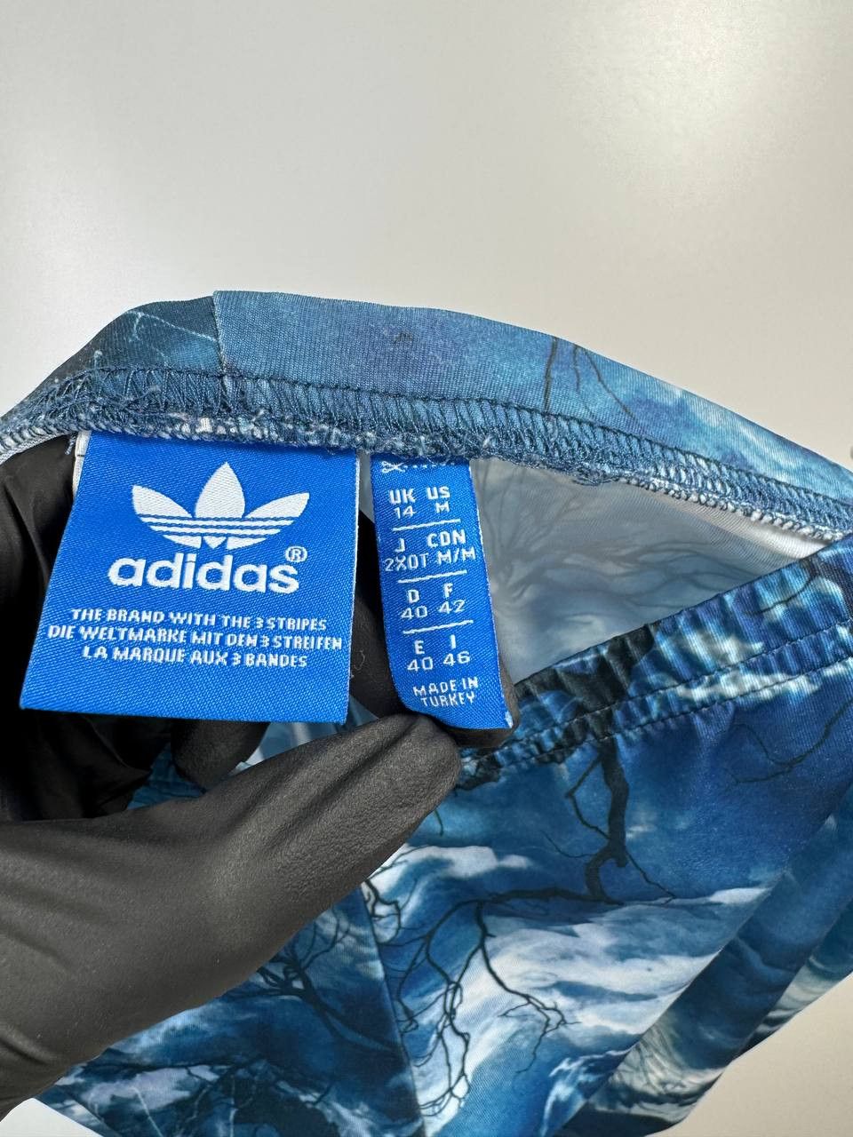 Adidas Adidas Womens Leggings Blue Cloud Print Athletic Training M Size 30" / US 8 / IT 44 - 6 Thumbnail