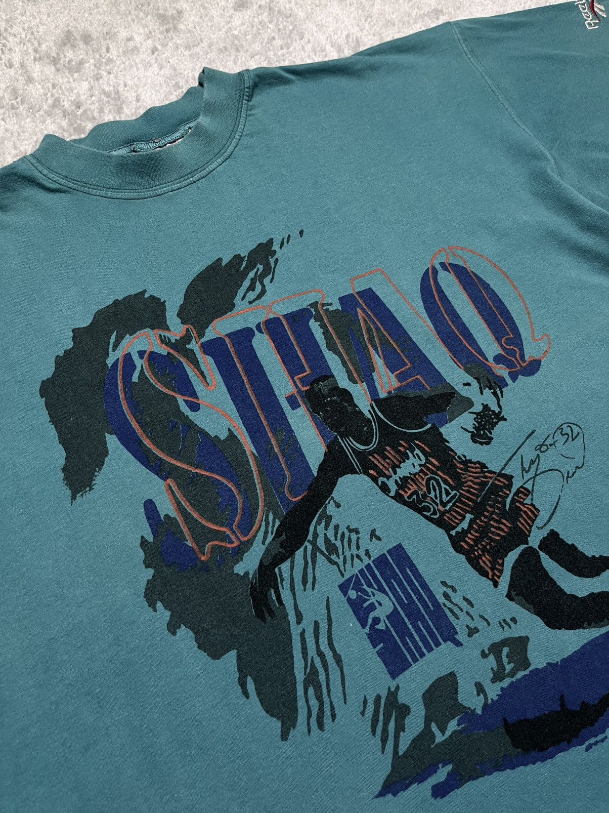 Reebok Vintage Turquoise T-Shirt Basketball Print Reebok Shao Shaq Size US M / EU 48-50 / 2 - 3 Thumbnail