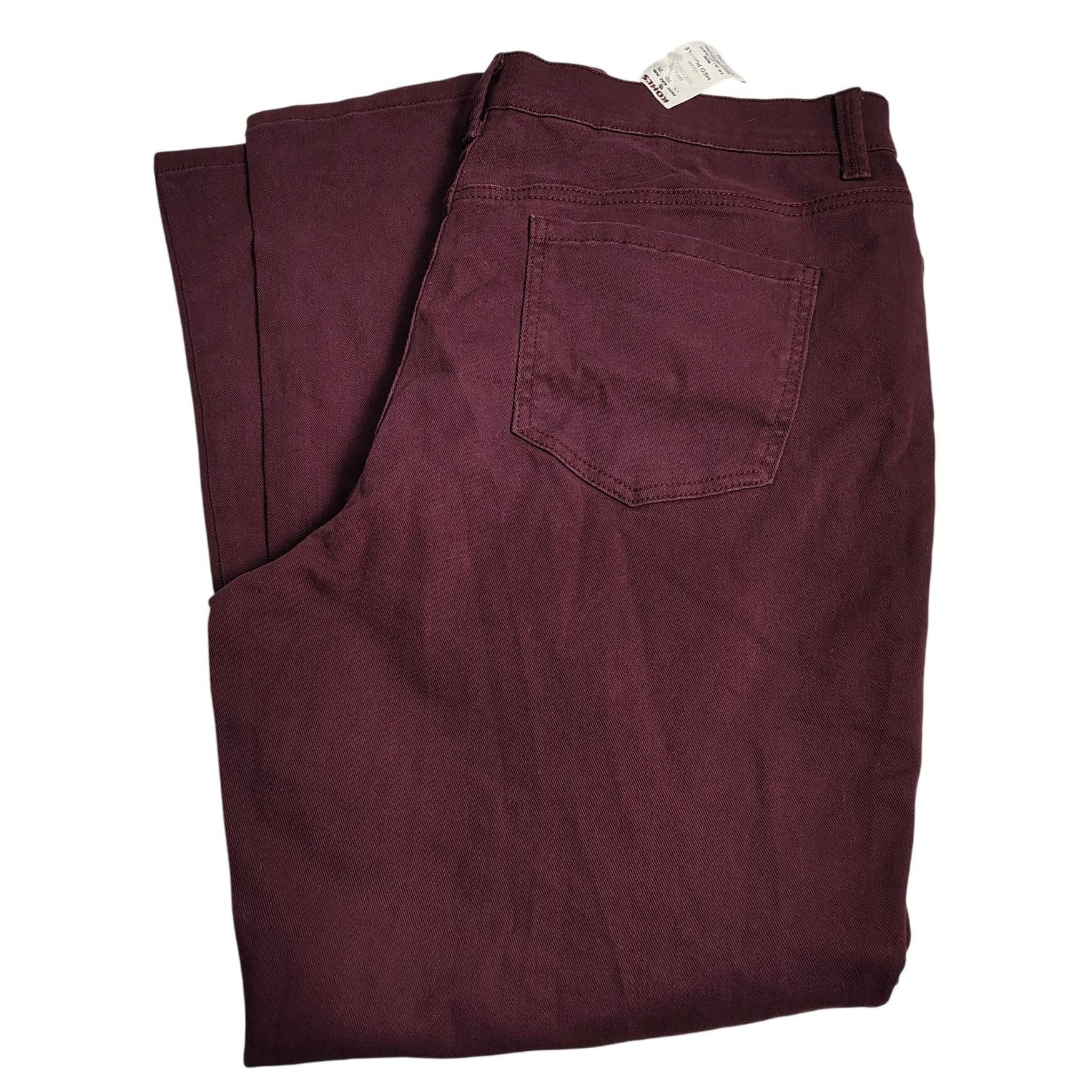 Gloria Vanderbilt Gloria Vanderbilt Womens 18 Burgundy Cotton Blend High Rise Size 40" / US 18 - 4 Thumbnail