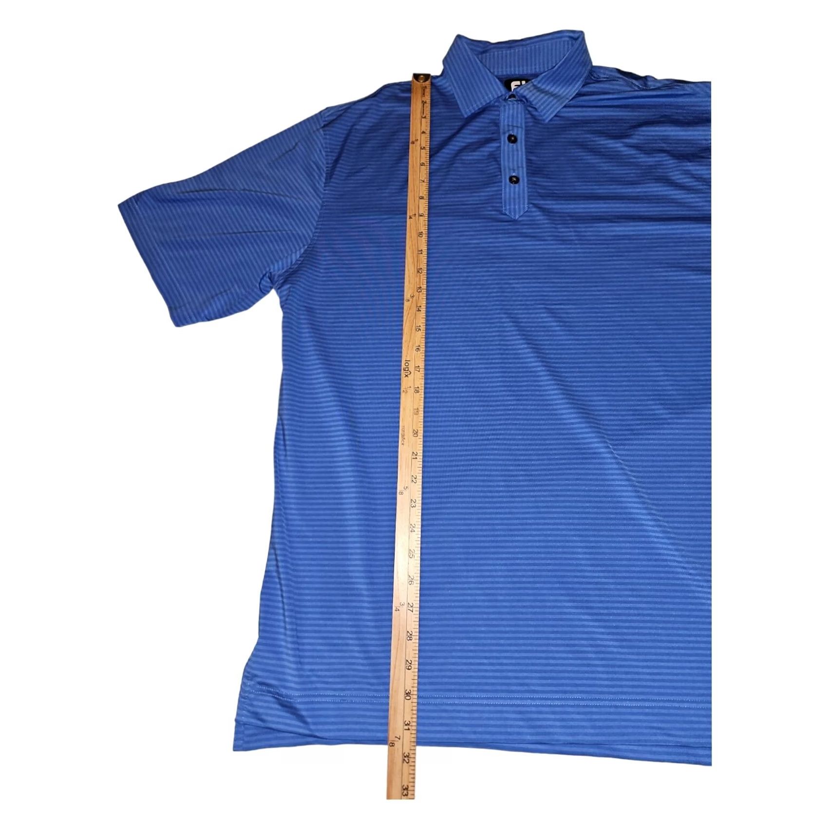 Footjoy FootJoy Polo Shirt Men's XL Short Sleeve Blue Striped Embroidered Golf Size US XL / EU 56 / 4 - 4 Thumbnail