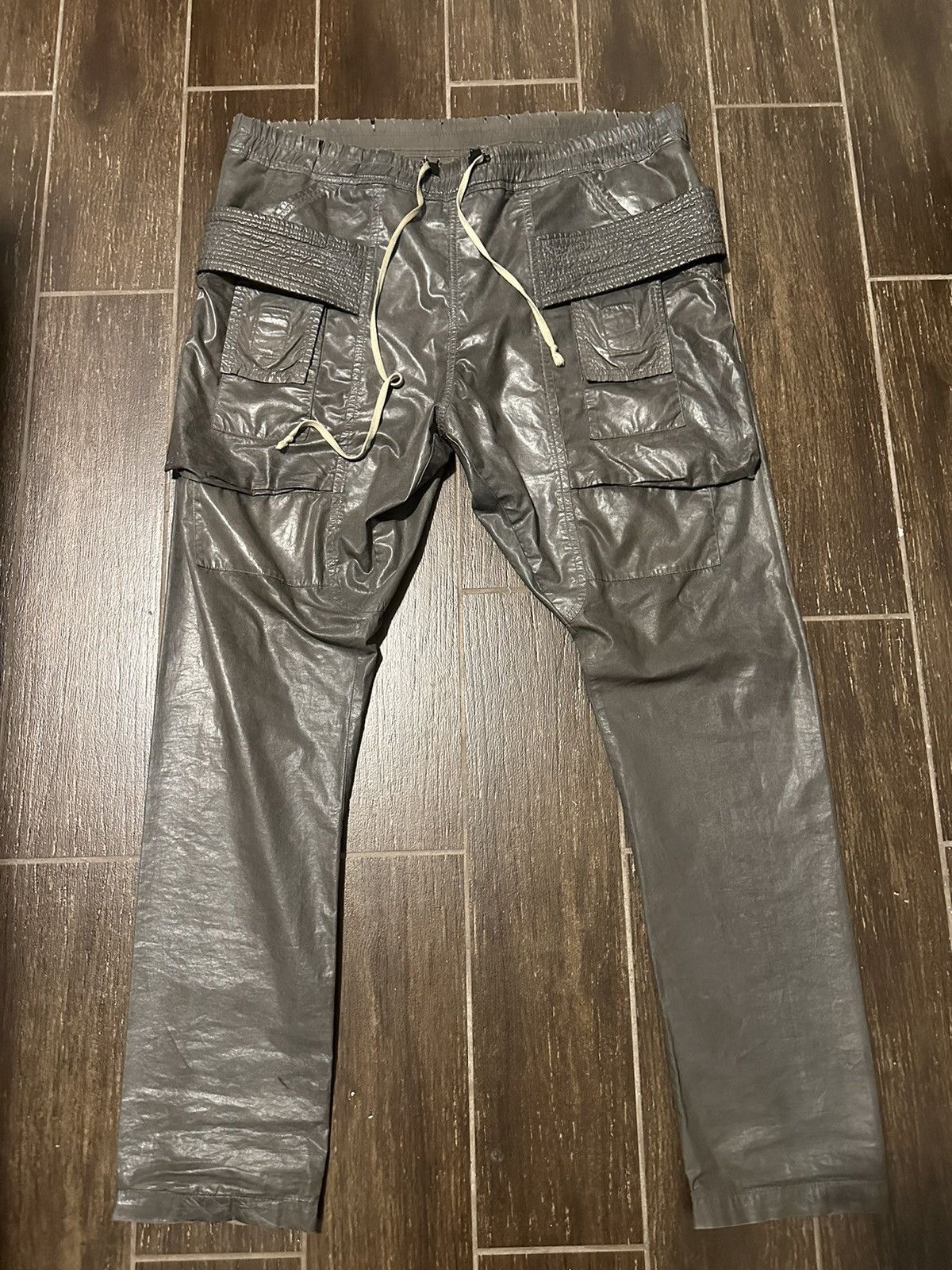 Rick Owens Rick Owens Creatch Cargos Waxed Dark Dust Size US 32 / EU 48 - 1 Thumbnail