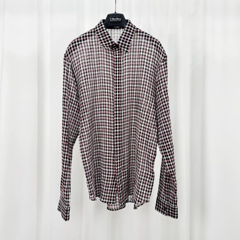Dior Dior Check Seersucker Long Sleeve Shirt-yf Size US M / EU 48-50 / 2 - 1 Thumbnail