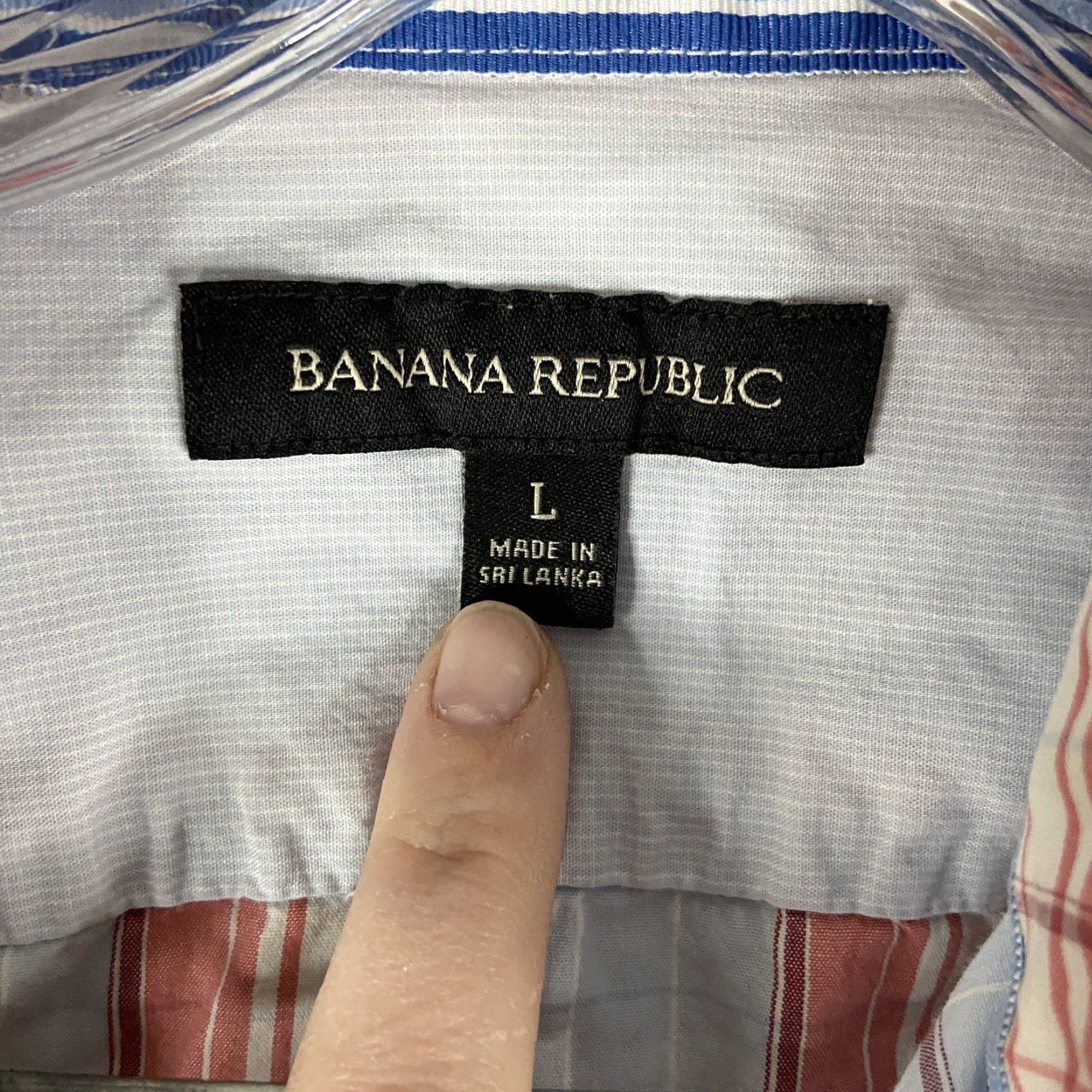 Banana Republic Banana Republic Button-Up Shirt Orange Plaid Short Sleeve L Men’s Regular Size L Mens Size US 33 - 6 Thumbnail