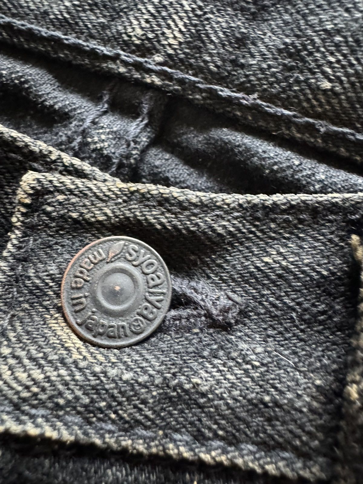 Pure Blue Japan PURE BLUE JAPAN TEA-CORE DYED BLACK DENIM TCD-003-BK - SZ 32 Size US 32 / EU 48 - 6 Thumbnail