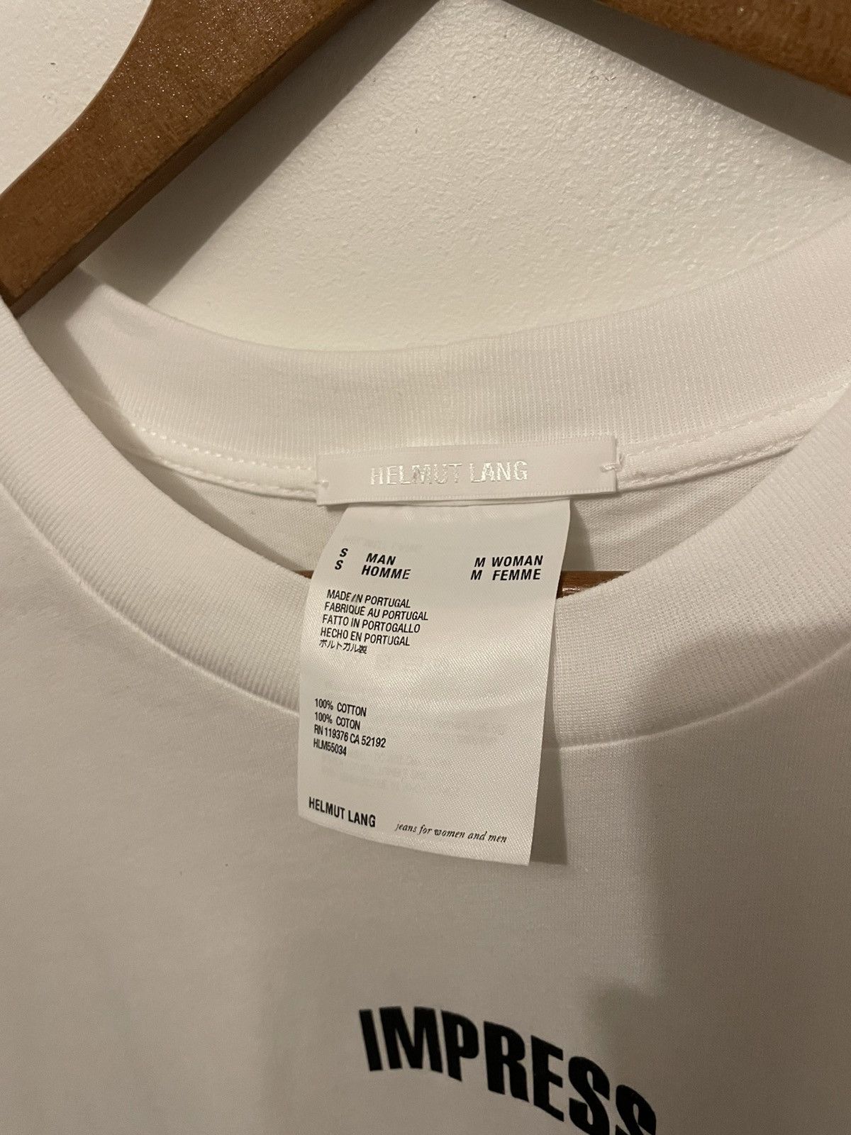 Helmut Lang Helmut Lang “Impress” tee Size US S / EU 44-46 / 1 - 6 Thumbnail