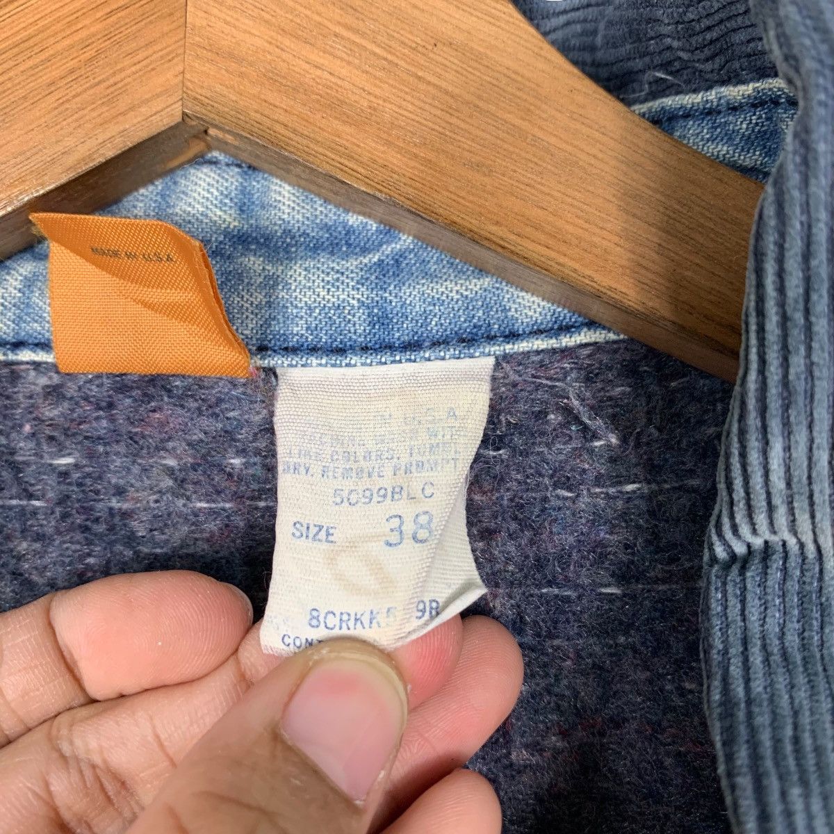 Japanese Brand BIG BEN by Wrangler Blanket Lined Denim Jacket #2141-C94 Size US M / EU 48-50 / 2 - 18 Thumbnail