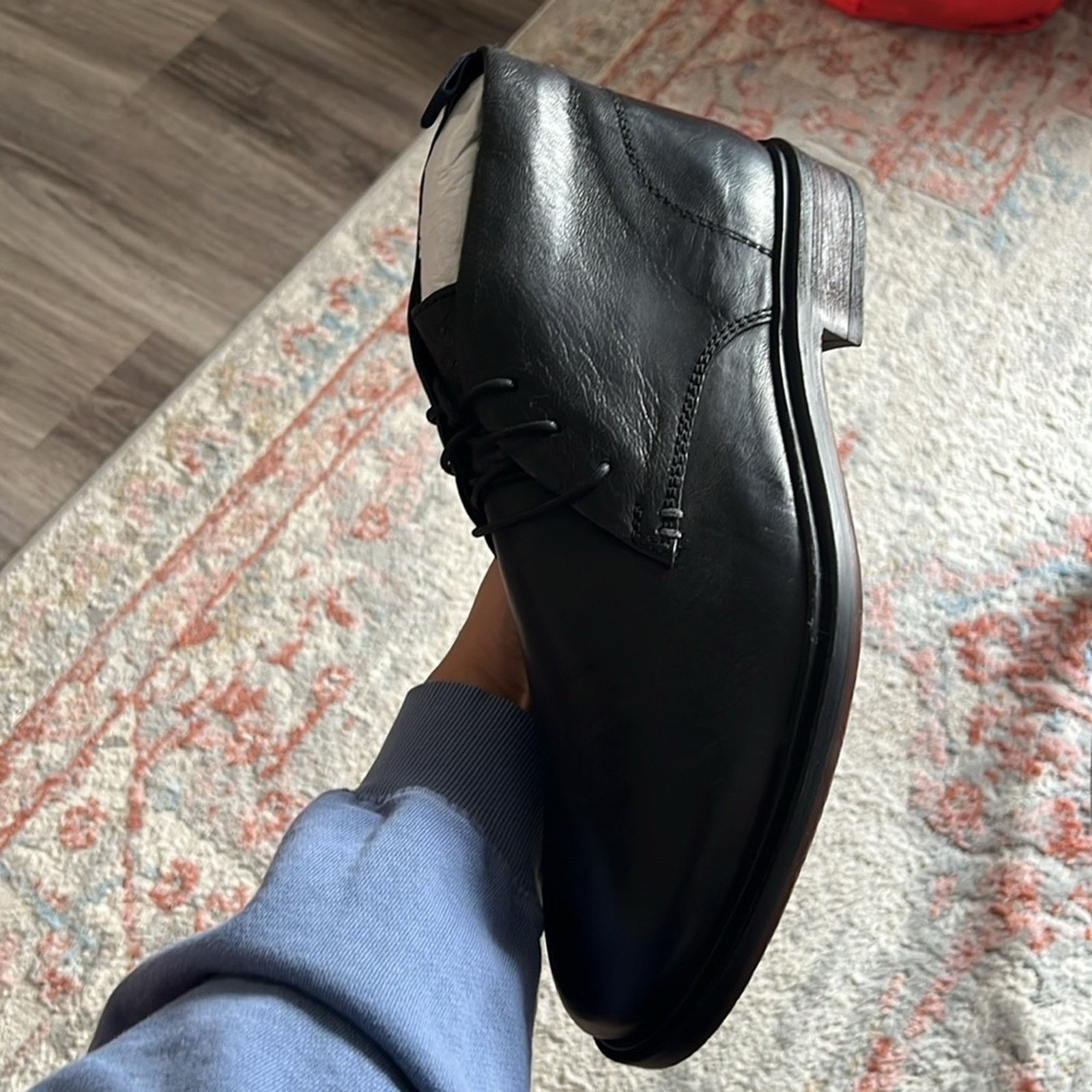 Steve Madden Steve Madden Men's Leather Black Chukka Boots Lace Up 11.5 Size US 11.5 / EU 44-45 - 5 Thumbnail