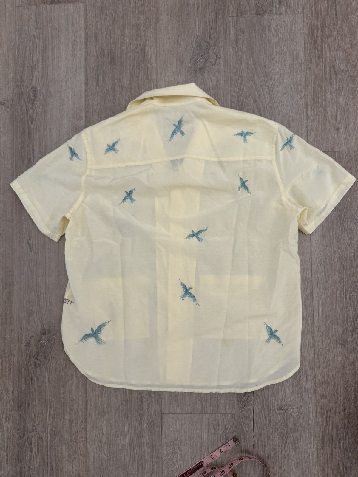 Other Baziszt Avian Bird Embroidered Camp Collar Silk Blend Shirt Size US M / EU 48-50 / 2 - 2 Thumbnail