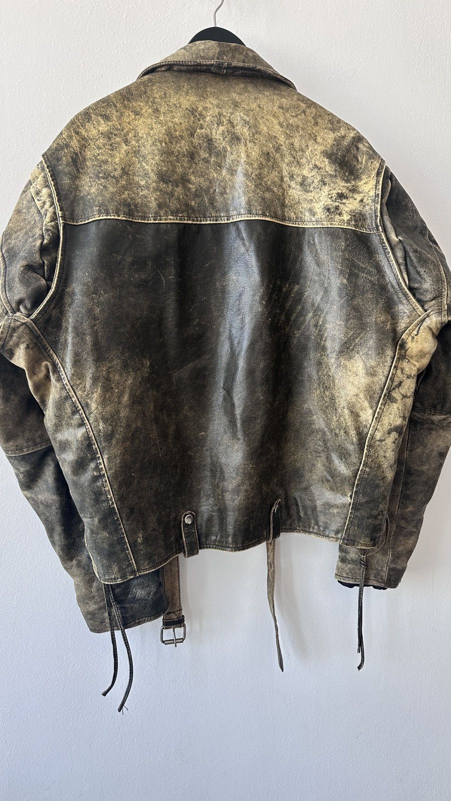 Other Leather Motorcycle Jacket XL Braided Shoulders Rocker Heavy Size US XL / EU 56 / 4 - 13 Thumbnail