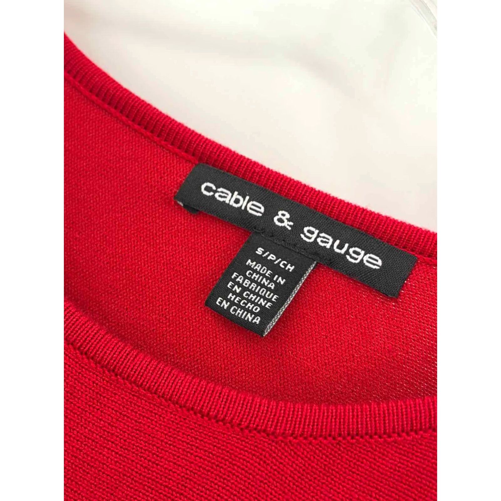 Vintage Pre-Owned Cable & Gauge Red Size Small Sweater Size S / US 4 / IT 40 - 3 Thumbnail
