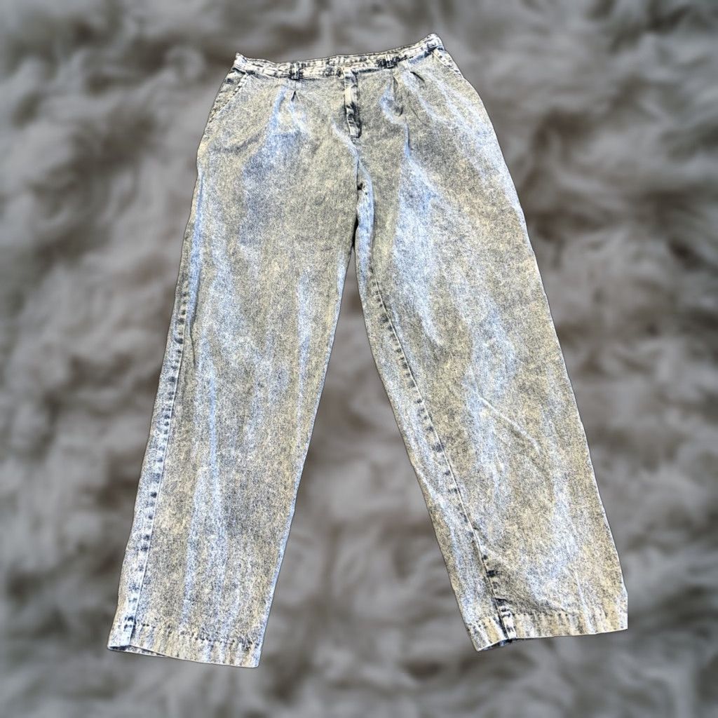 Levi's VTG Levi's Women Jeans 34x30 Acid Wash High Straight 80s 90s USA Cotton Blue Mom Jeans Size 40" / US 18 - 1 Thumbnail