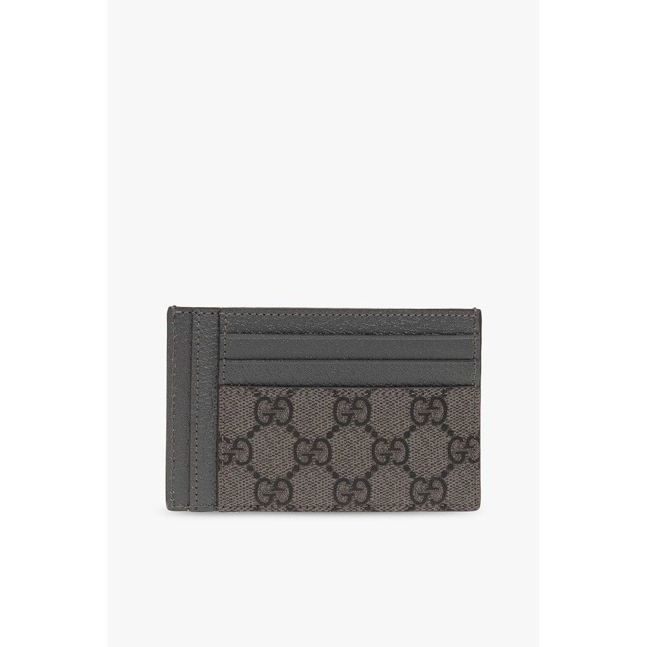 Gucci GUCCI Monogram Card Case Gray Ebony New & Authentic Size ONE SIZE - 2 Thumbnail