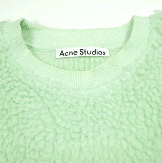 Acne Studios ACNE STUDIOS Oversized Fleece Sweatshirt Light Green XS Size US XS / EU 42 / 0 - 3 Thumbnail