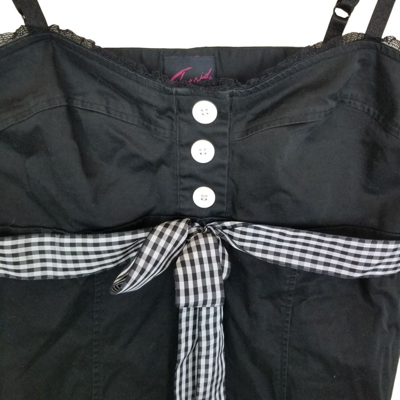 Corridor VTG Torrid Womens Y2K Babydoll Tank Plus Size 1X Black Retro Size XL / US 12-14 / IT 48-50 - 2 Thumbnail