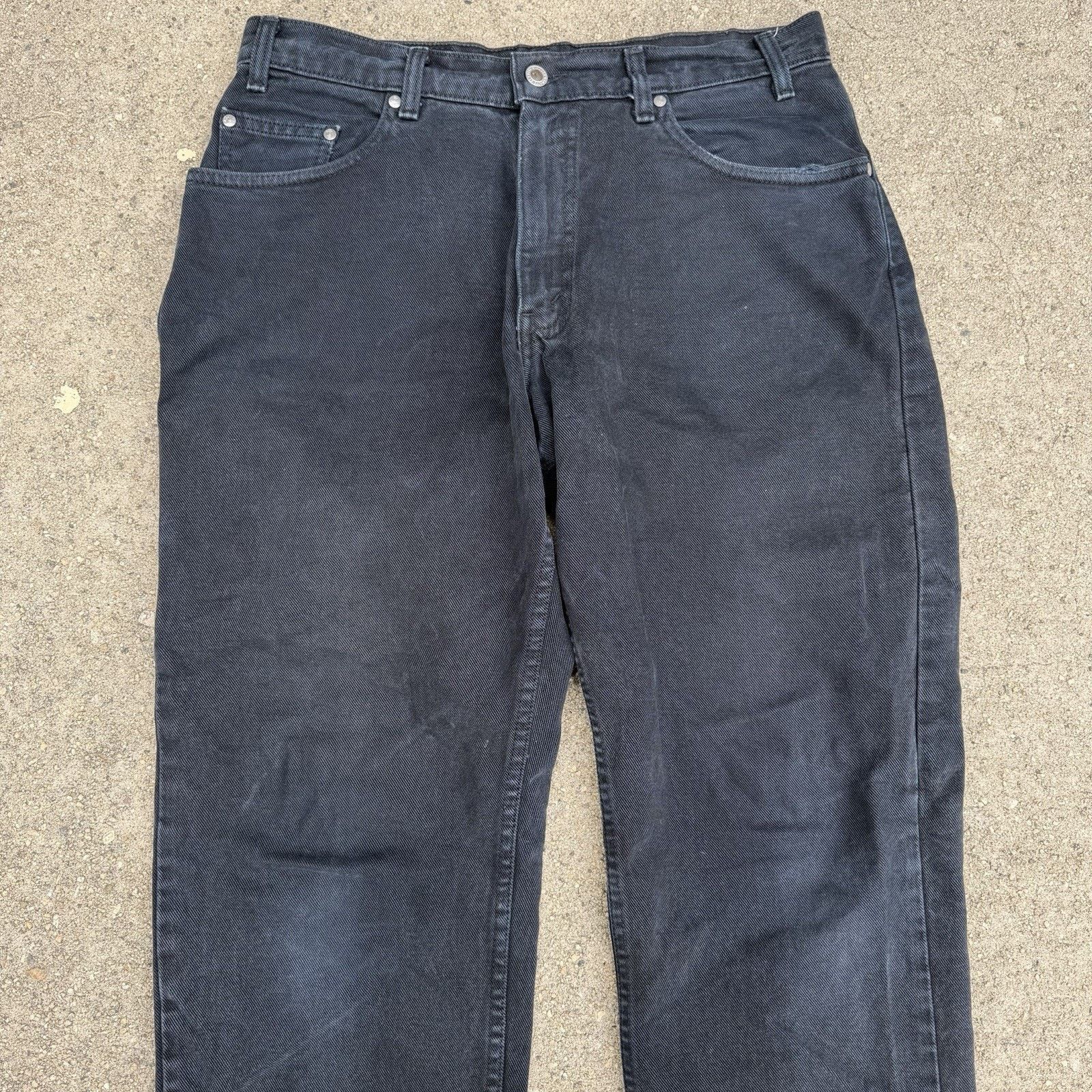 Levi's × Vintage Vintage 90s Levi’s Silvertab Black Baggy Denim Jeans 33x32 Size US 33 - 2 Thumbnail