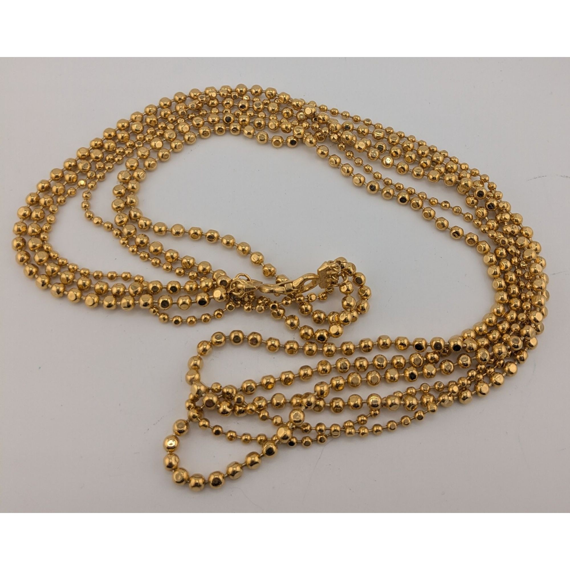 Other Vintage Glam Gold-Tone Ball Chain Necklace With Snap Lock Cl Size ONE SIZE - 5 Thumbnail