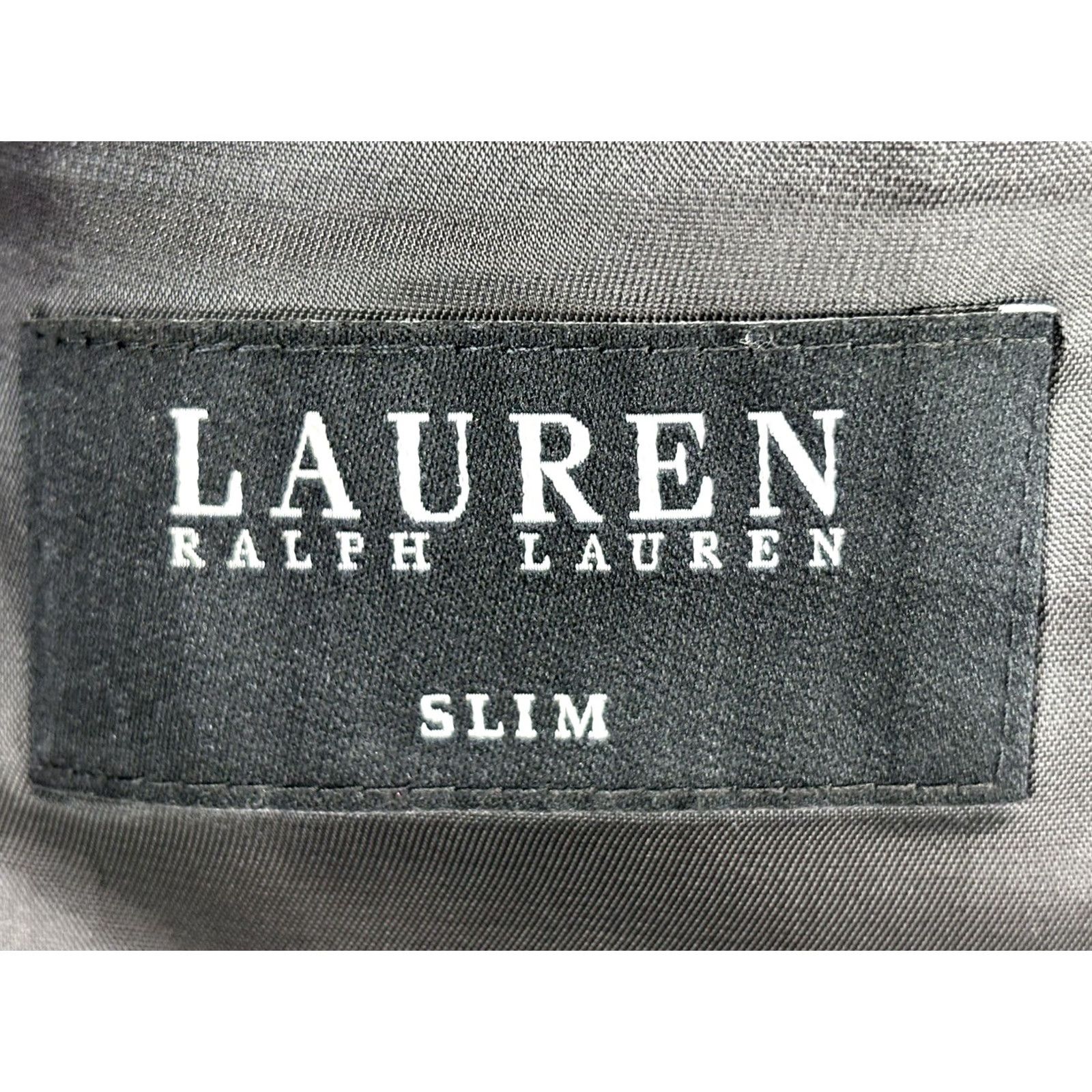 Ralph Lauren Lauren Ralph Lauren Blazer Sport Coat Jacket 50L Wool Slim Gray Striped Men’s VINTAGE? Size 50R - 5 Thumbnail
