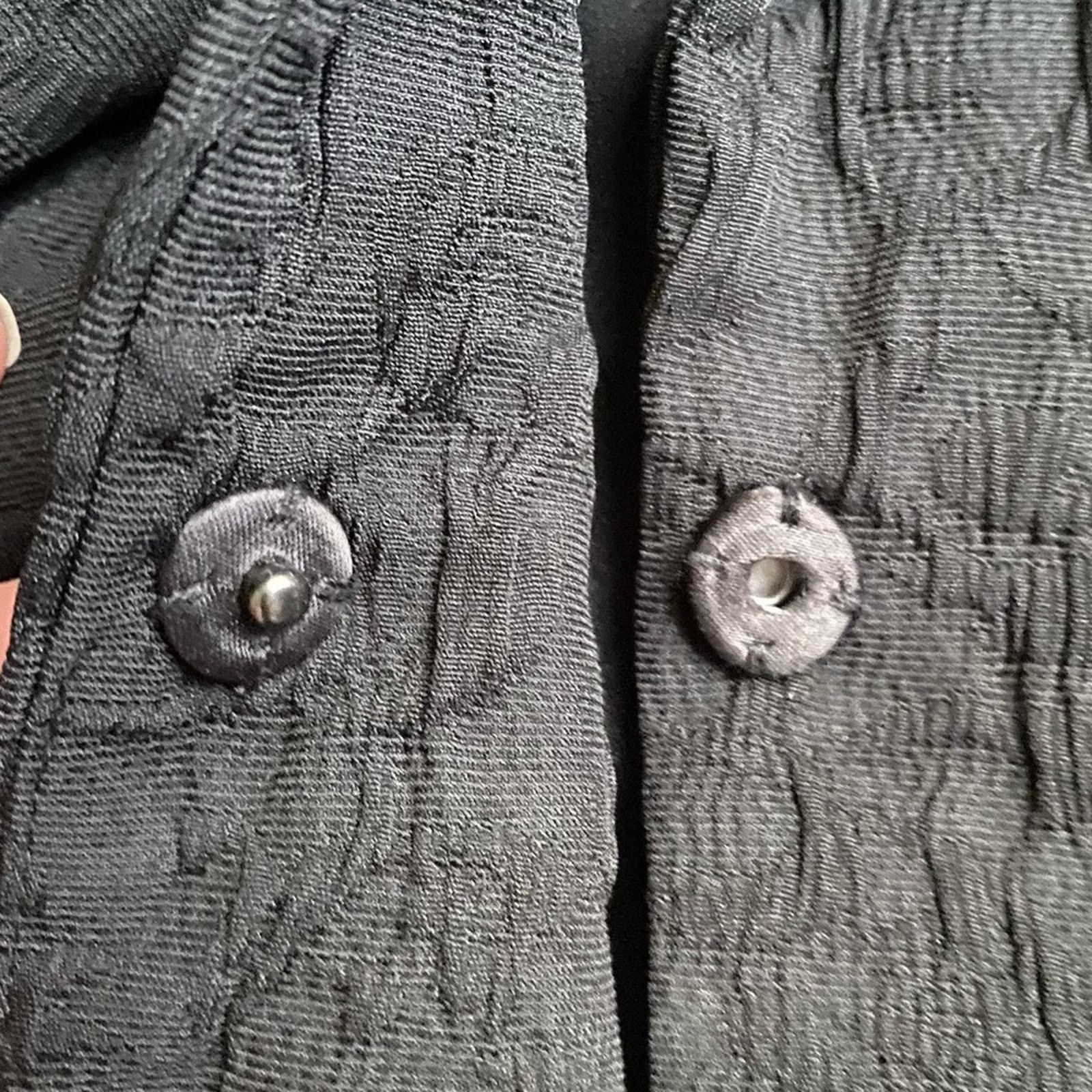 Other Josie Natori $895 Textured Split Sleeve Black Blazer 6 EUC Size M / US 6-8 / IT 42-44 - 7 Thumbnail