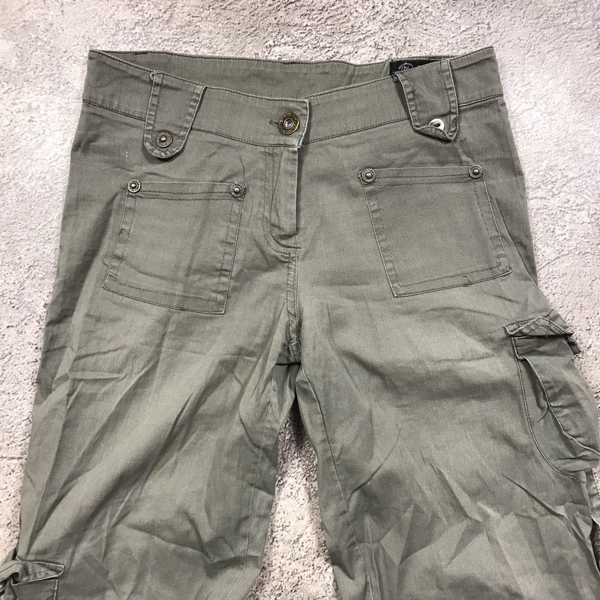 Vintage Vintage 90s Baggy Cargo Pants Parachute Flared Grunge 29 Size 29" - 5 Thumbnail