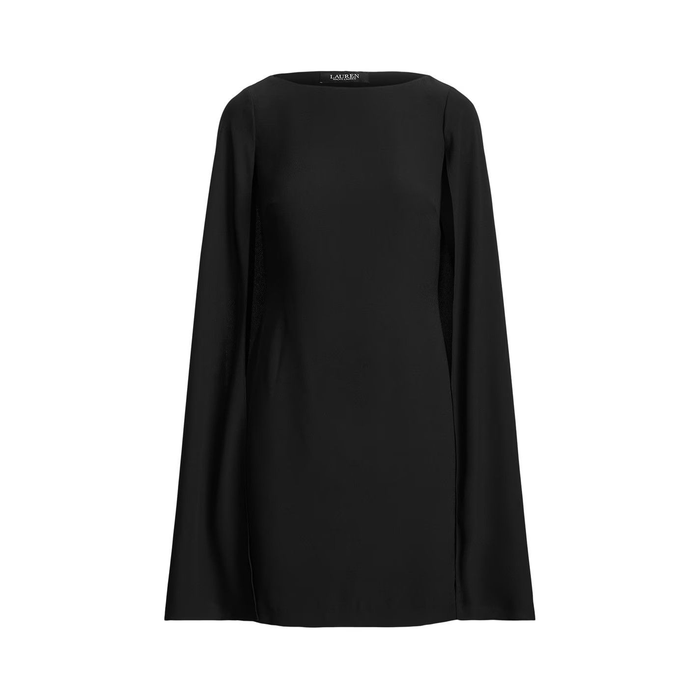Lauren Ralph Lauren o1g2r1mq0825 Petra Cape Georgette Dress in Black Size XS / US 0-2 / IT 36-38 - 1 Thumbnail