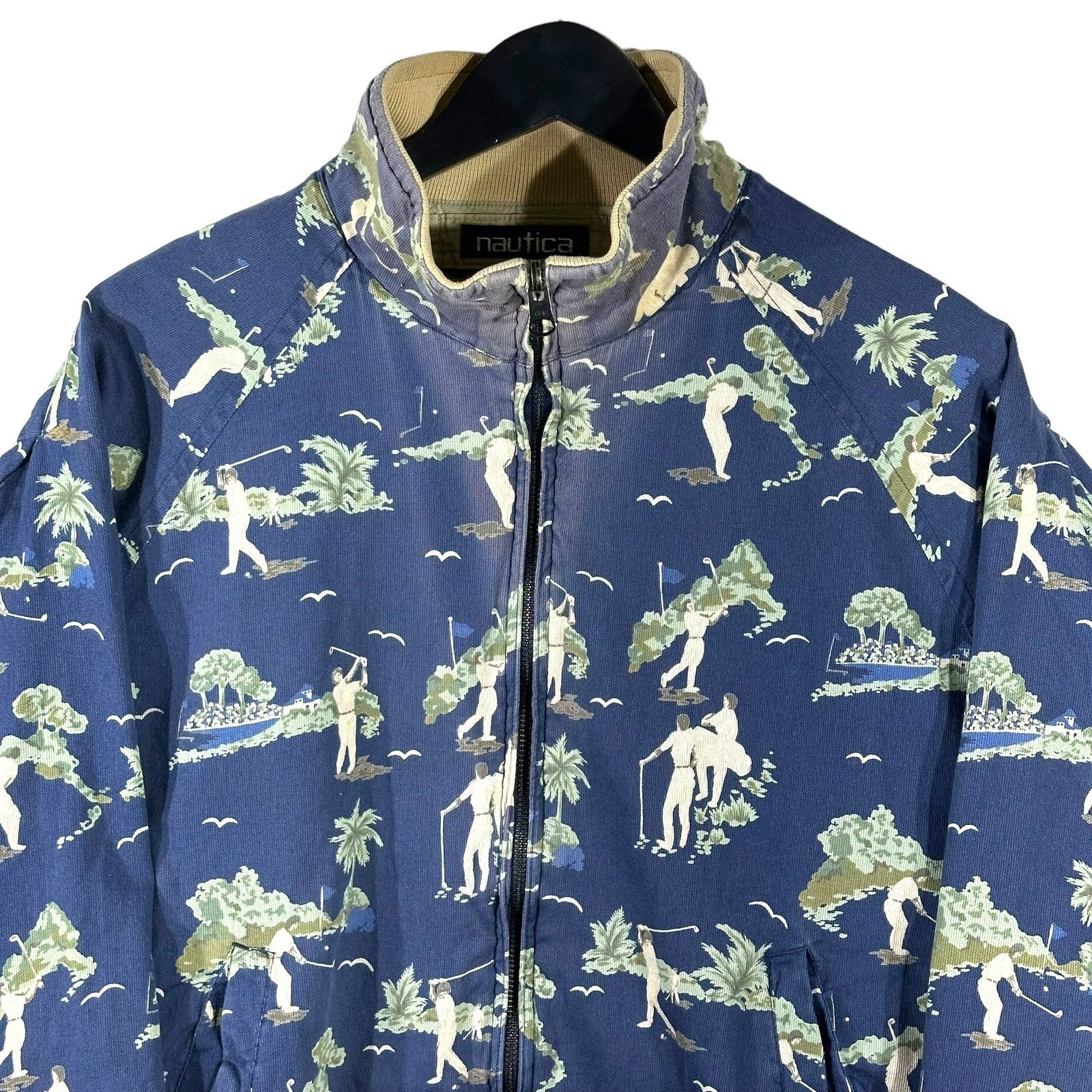 Nautica Vintage Nautica Golf Pattern Reversible Full Zip Jacket Size US L / EU 52-54 / 3 - 2 Thumbnail