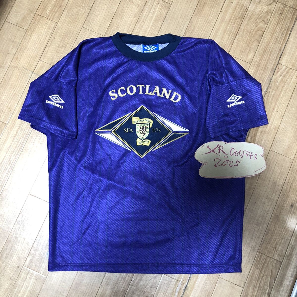 ウェア SFA Scotland 1994/1995 Training Shirt 1994 95 Scotland Training Shirt M Umbro – Football Finery