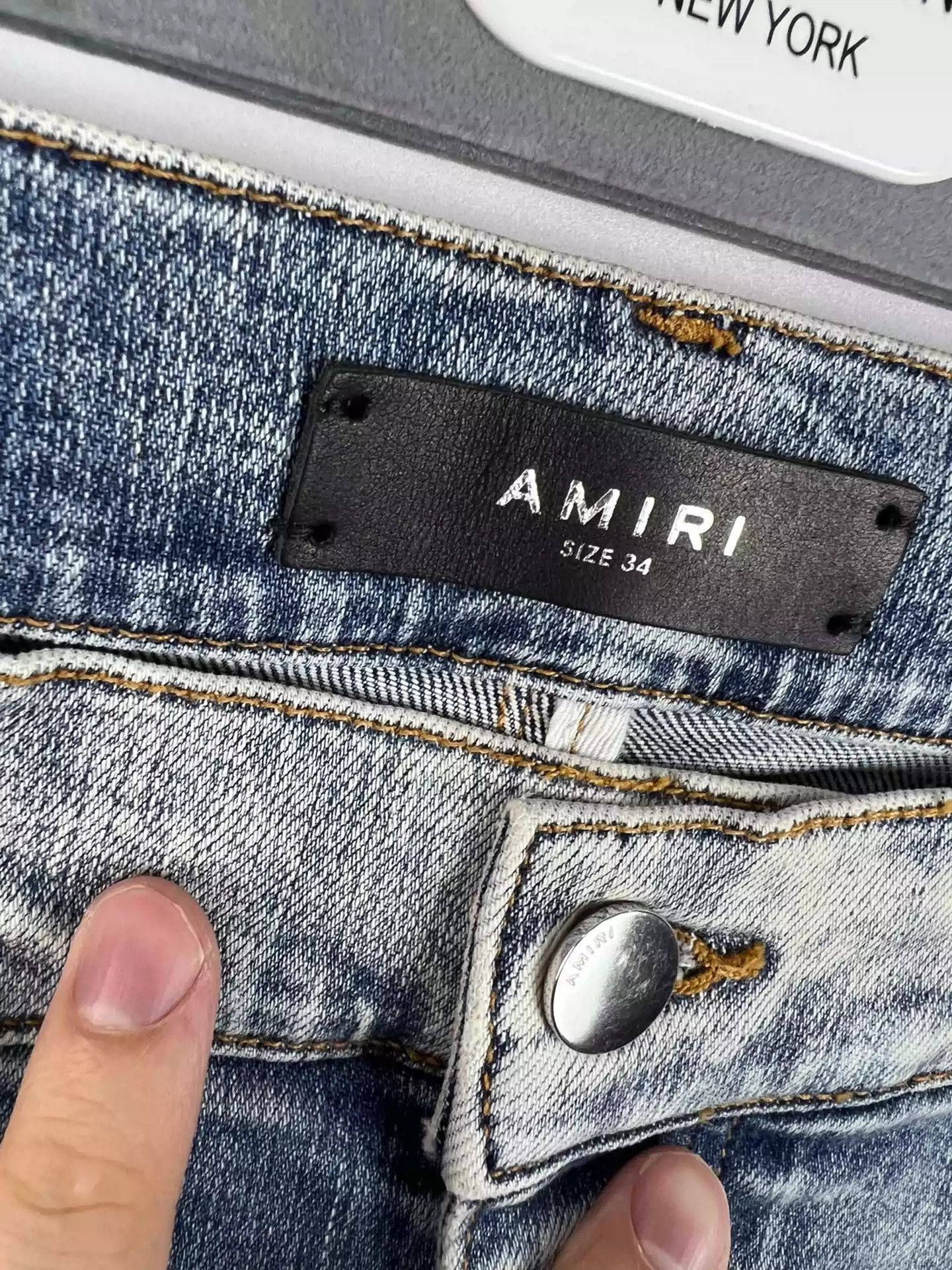 Amiri Amiri new blue and purple gradient patchwork mx1 jeans-2506 Size US 31 - 4 Thumbnail